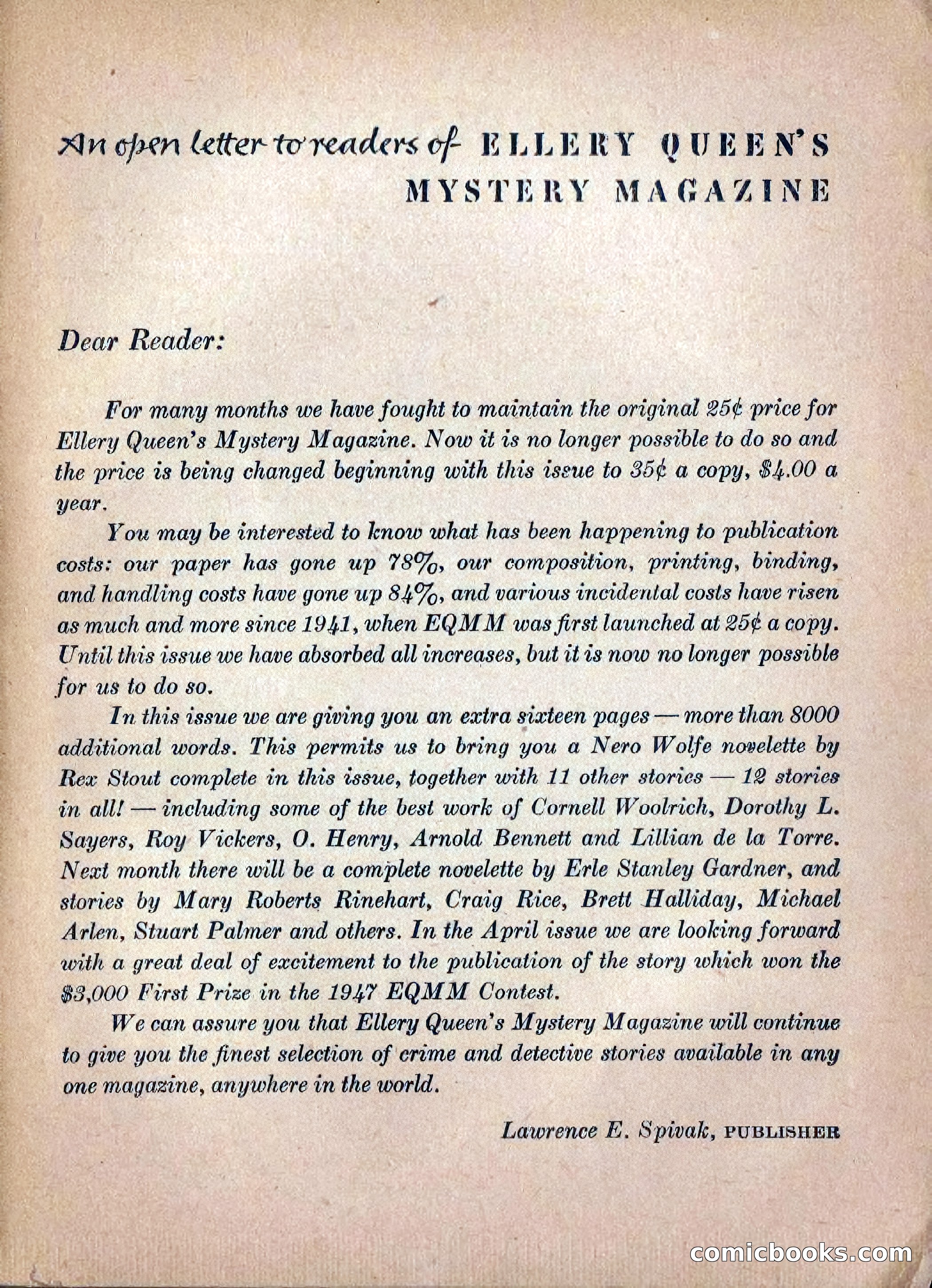 Ellery Queen's Mystery Magazine, February 1948 — page 5 of 148