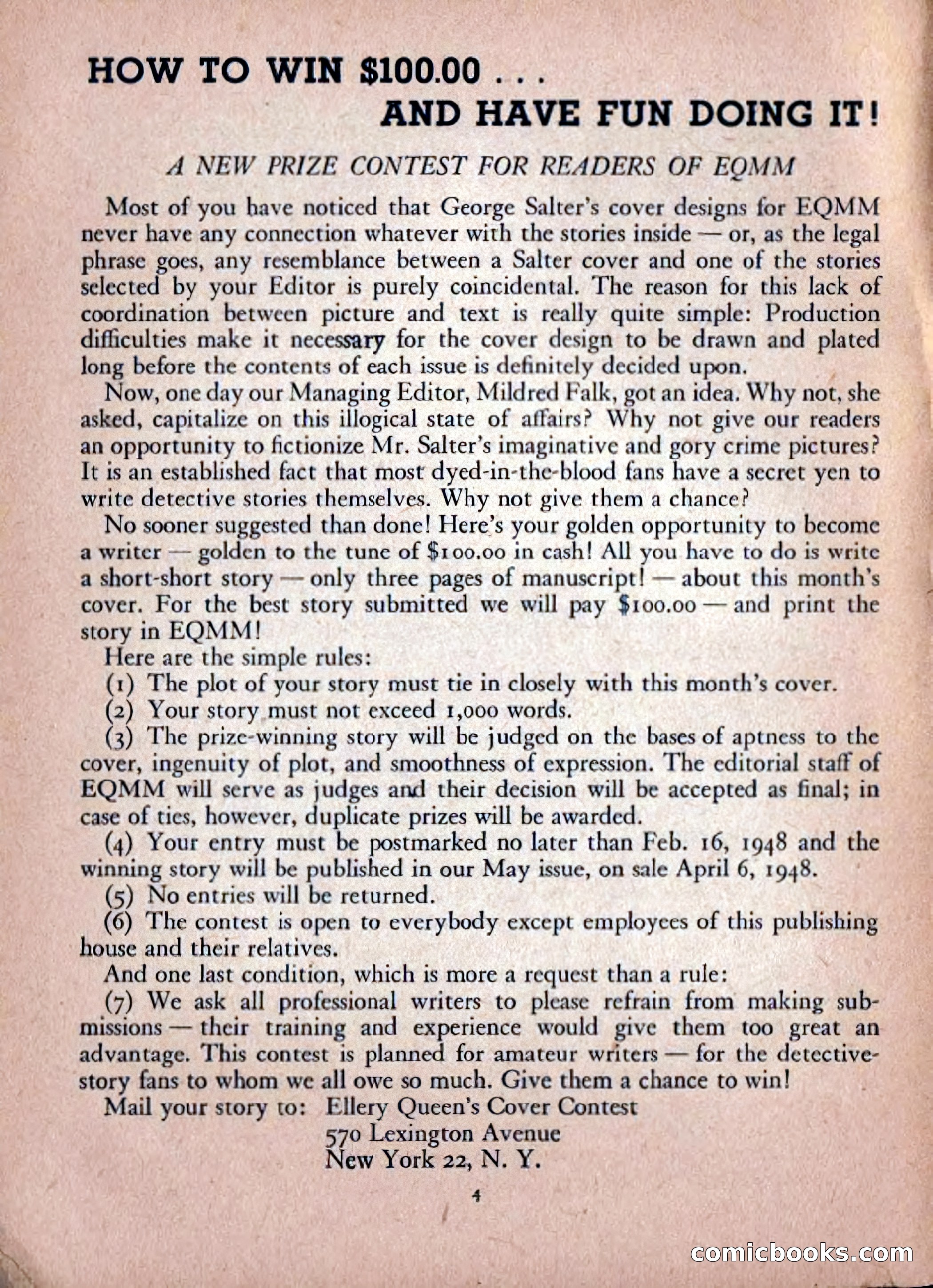 Ellery Queen's Mystery Magazine, February 1948 — page 6 of 148