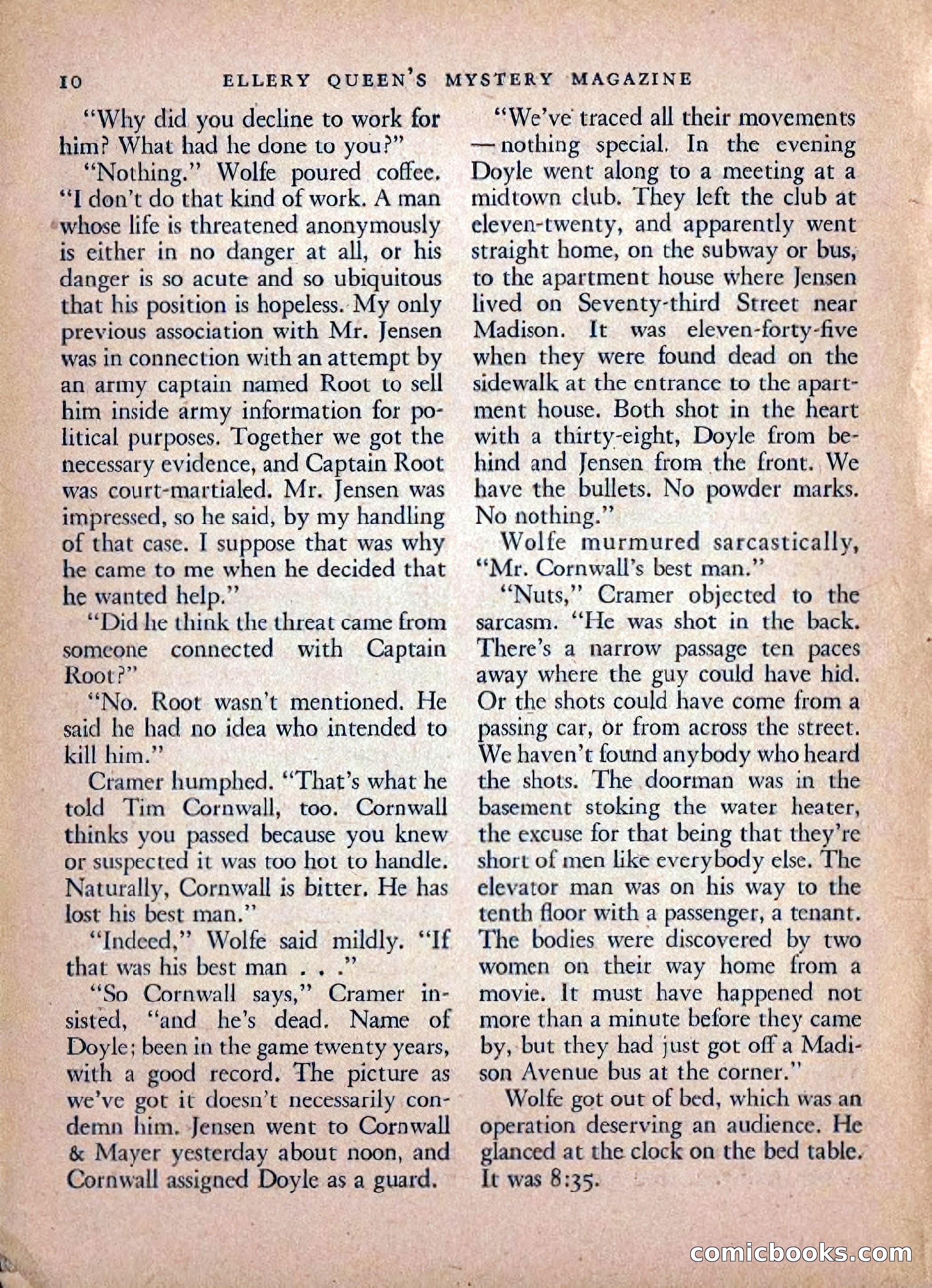 Ellery Queen's Mystery Magazine, February 1948 — page 12 of 148