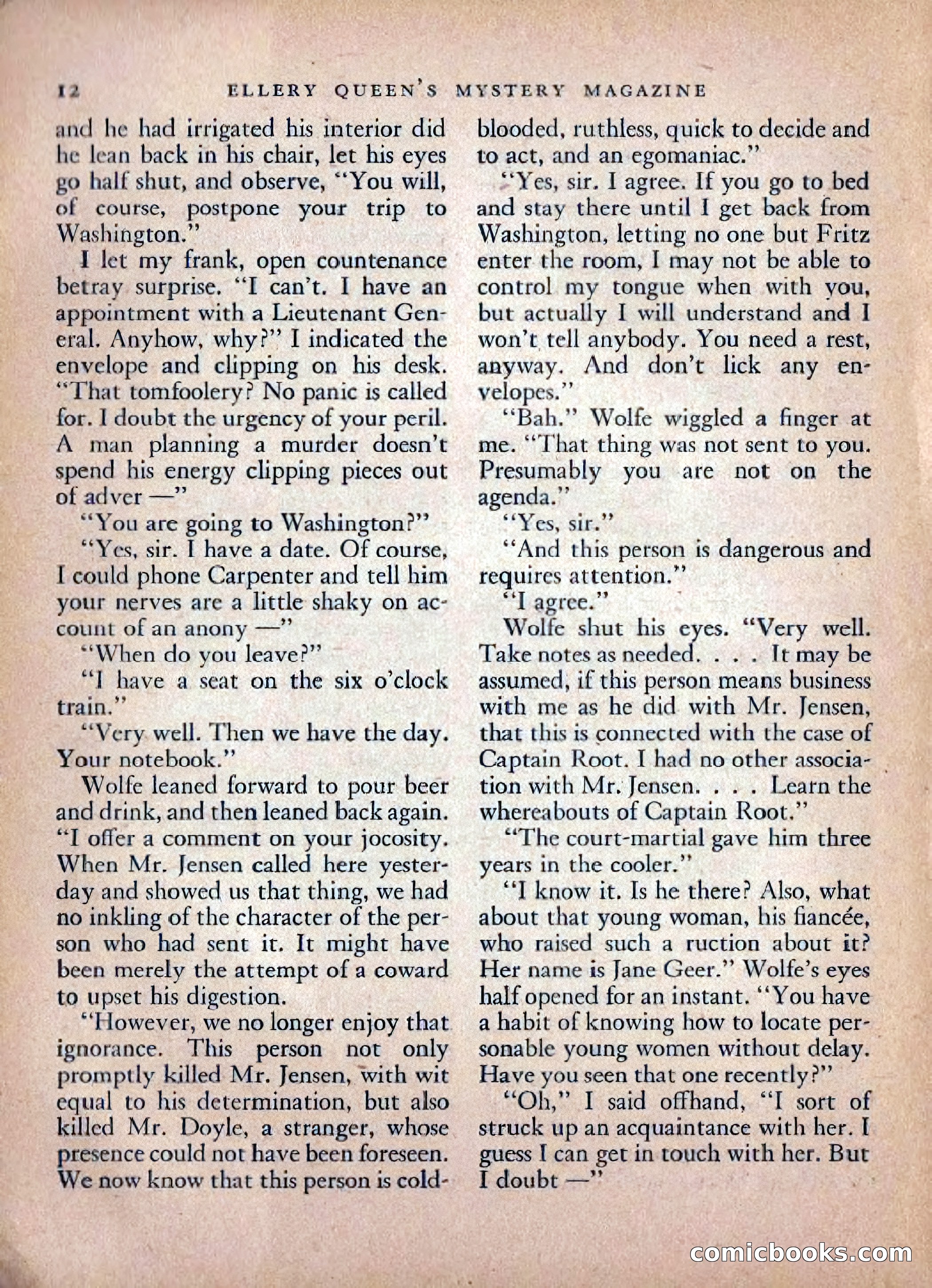 Ellery Queen's Mystery Magazine, February 1948 — page 14 of 148