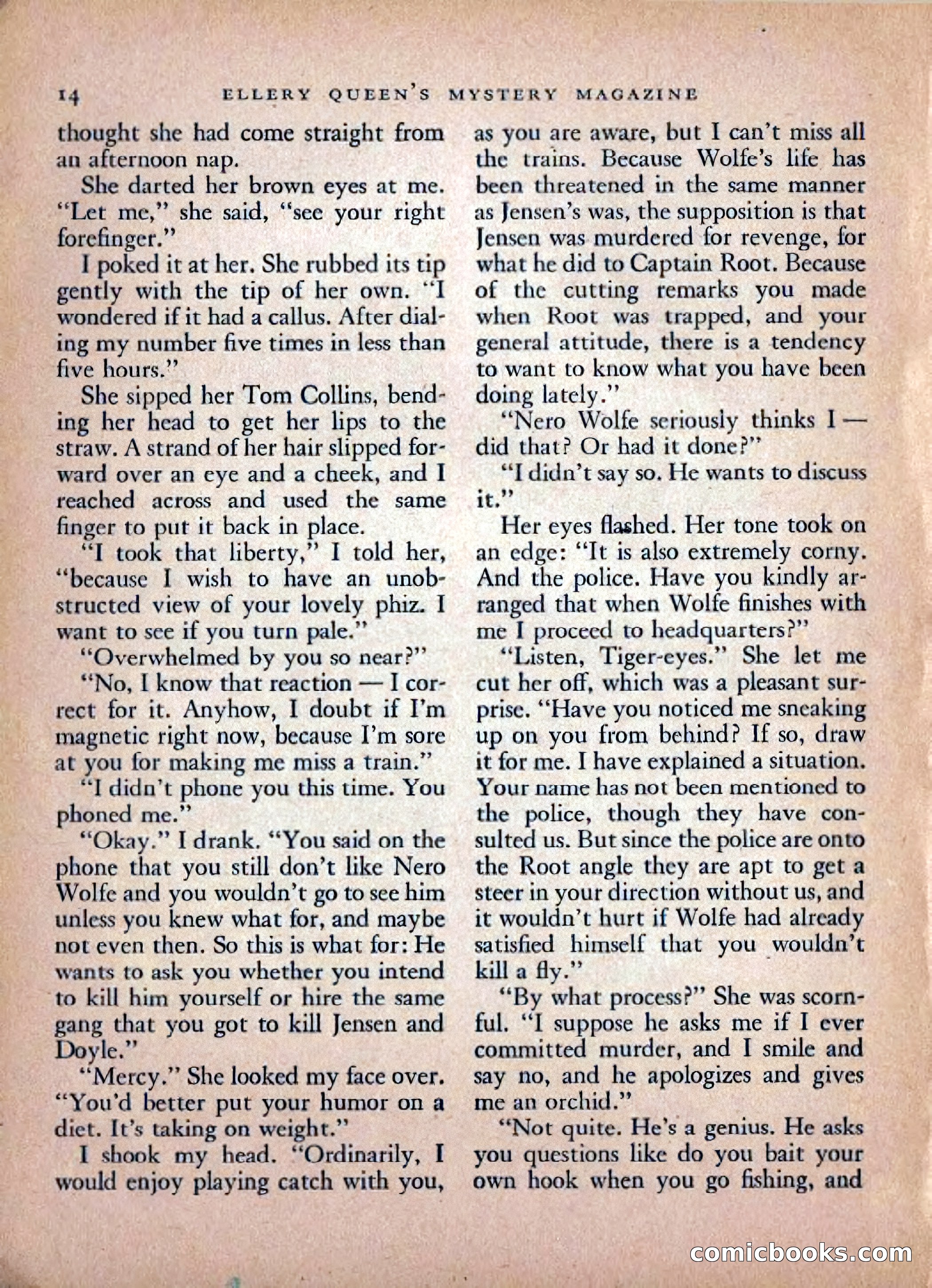 Ellery Queen's Mystery Magazine, February 1948 — page 16 of 148