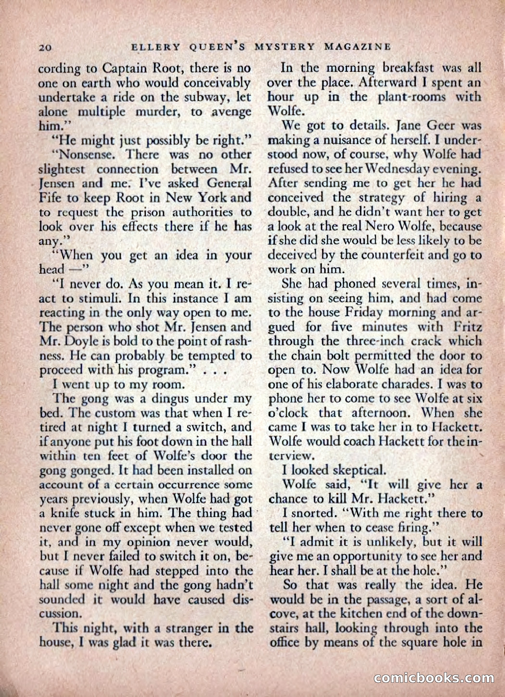 Ellery Queen's Mystery Magazine, February 1948 — page 22 of 148