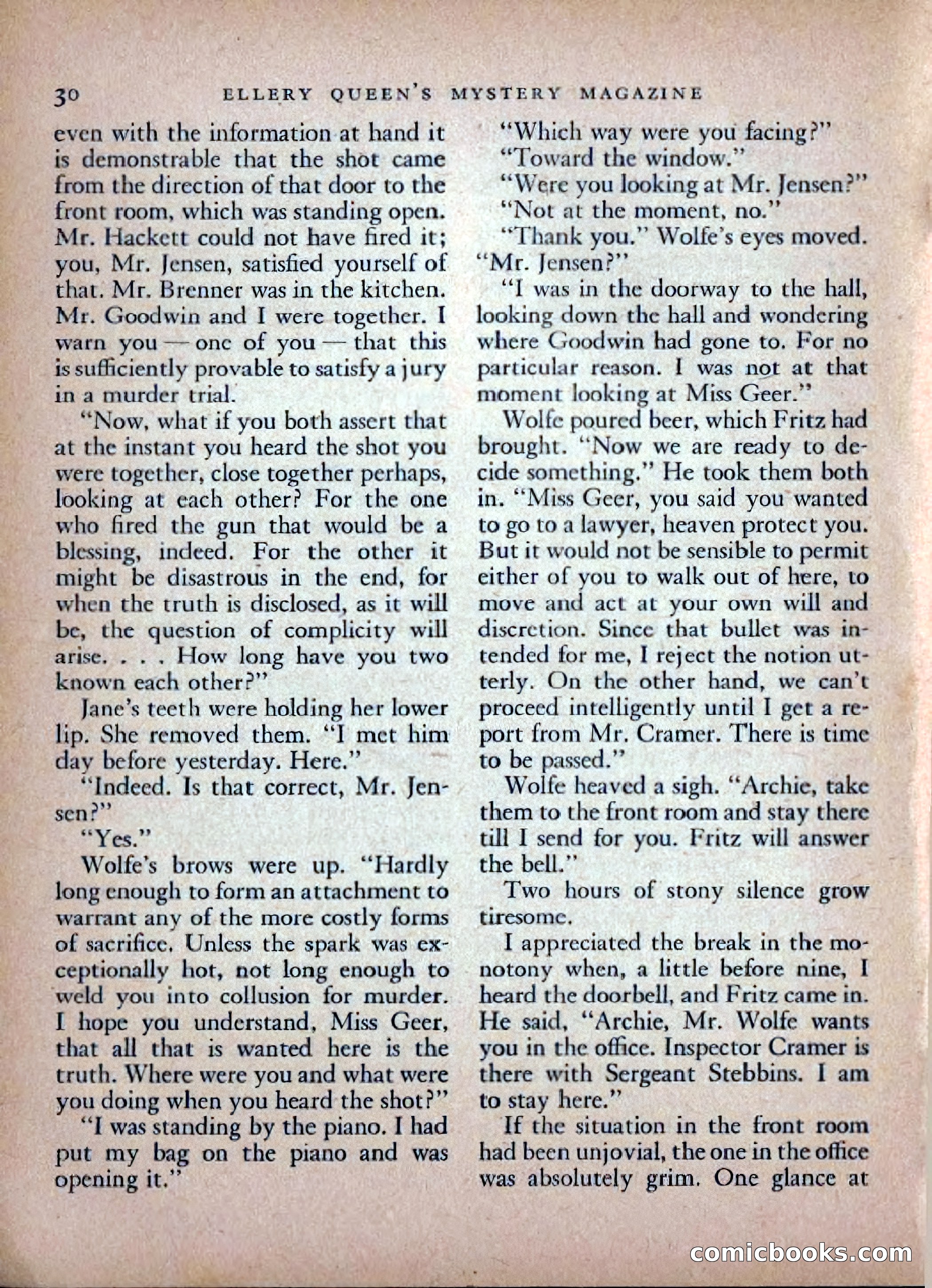 Ellery Queen's Mystery Magazine, February 1948 — page 32 of 148