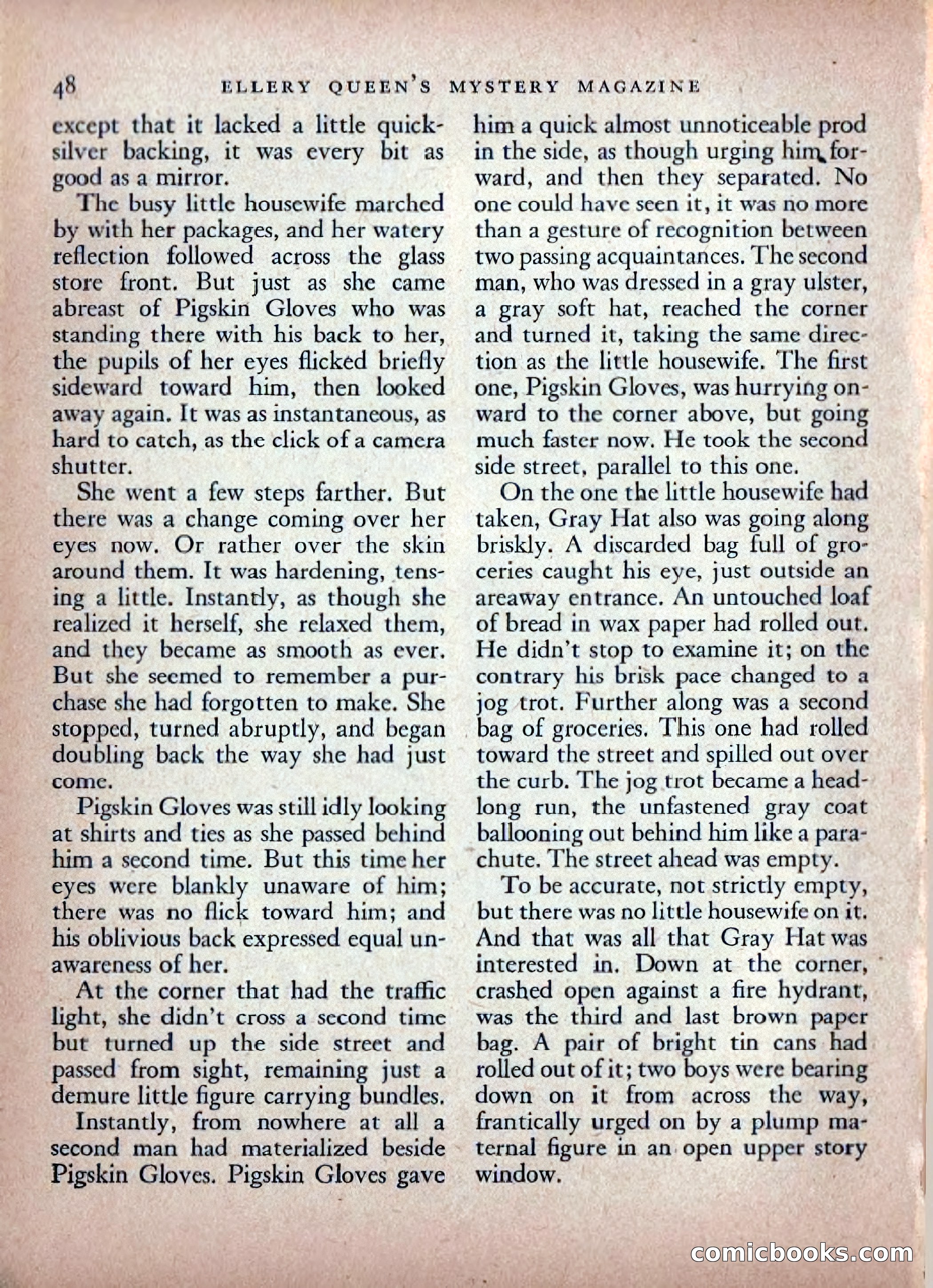 Ellery Queen's Mystery Magazine, February 1948 — page 50 of 148