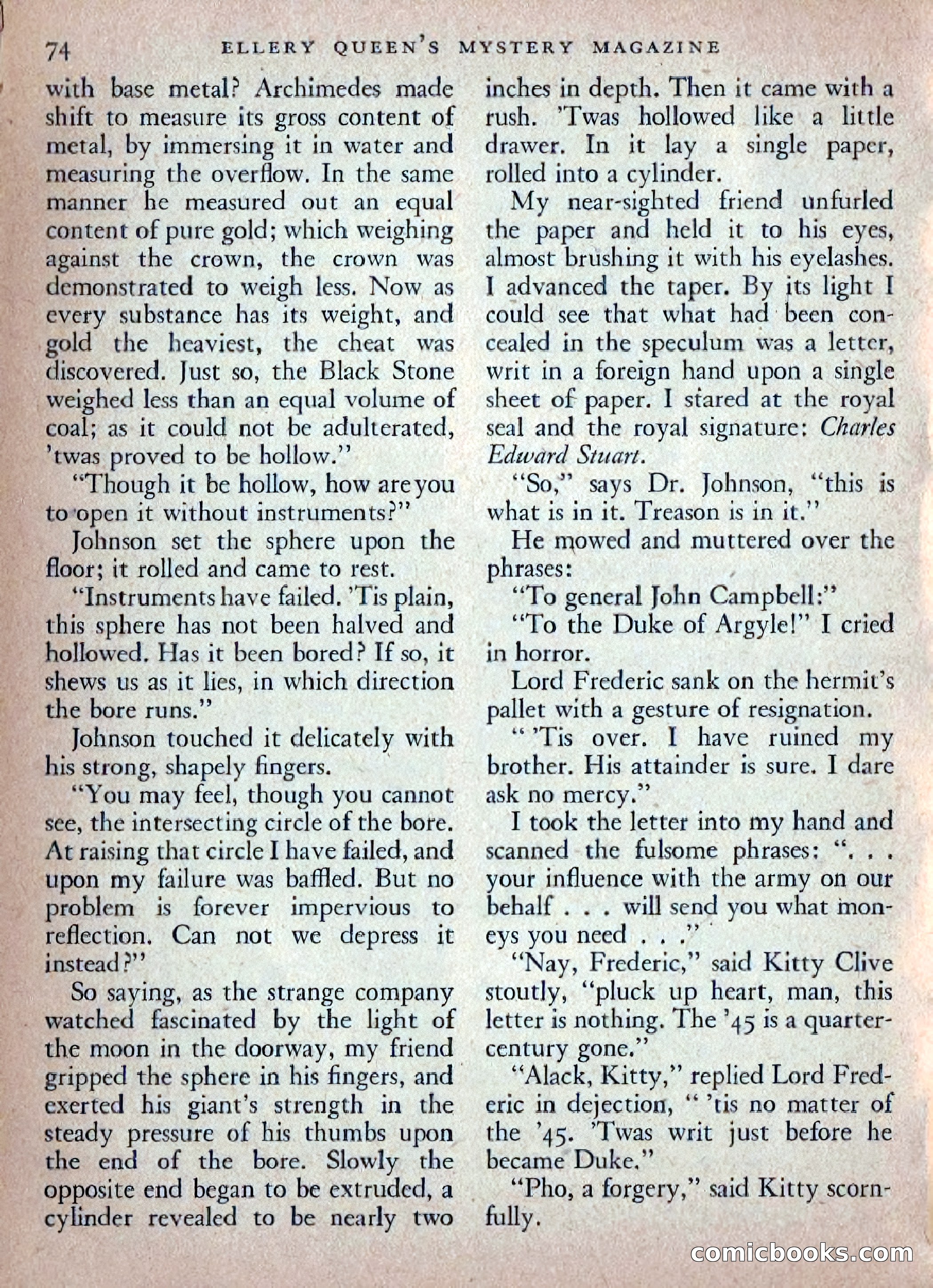 Ellery Queen's Mystery Magazine, February 1948 — page 76 of 148