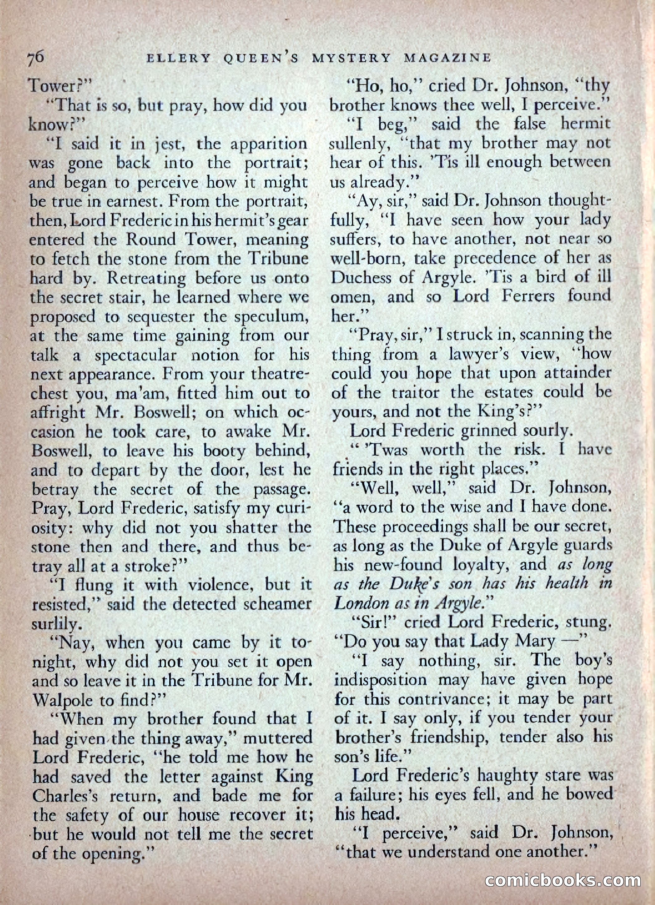 Ellery Queen's Mystery Magazine, February 1948 — page 78 of 148