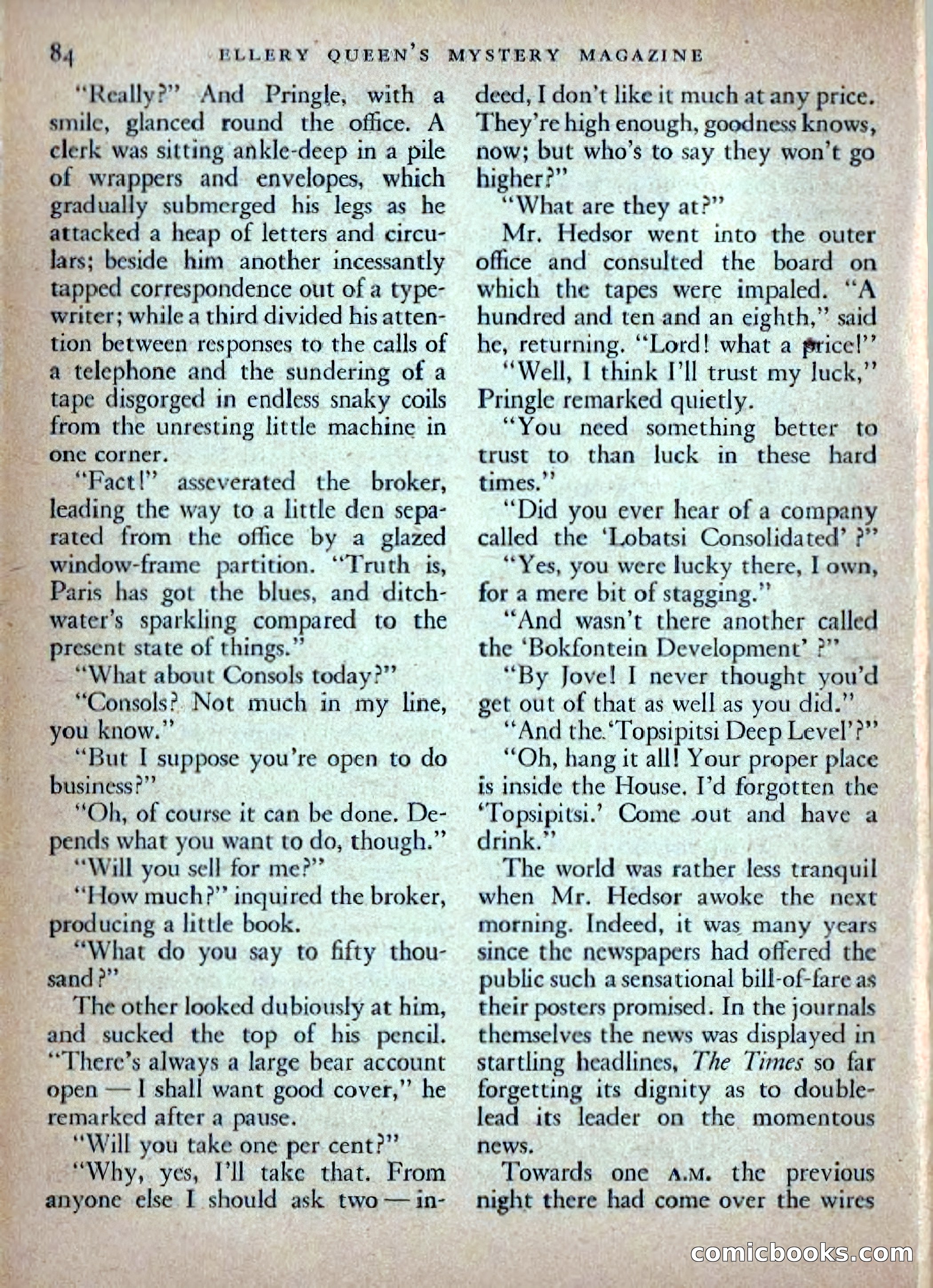 Ellery Queen's Mystery Magazine, February 1948 — page 86 of 148