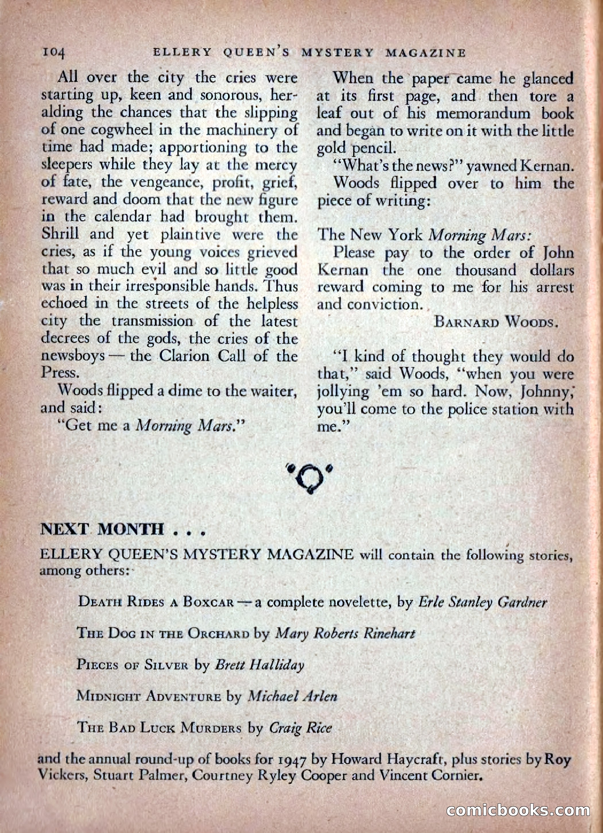 Ellery Queen's Mystery Magazine, February 1948 — page 106 of 148