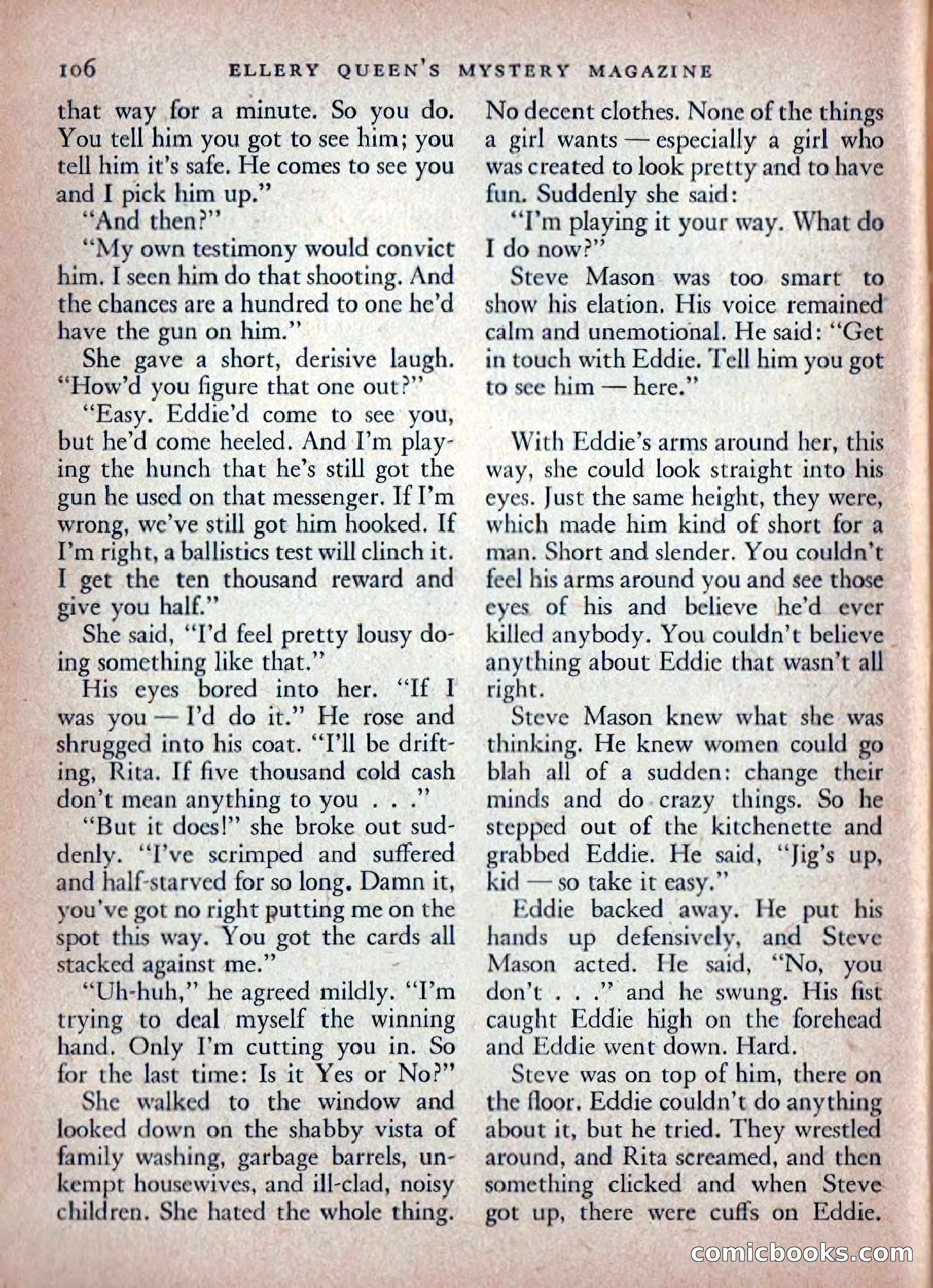 Ellery Queen's Mystery Magazine, February 1948 — page 108 of 148