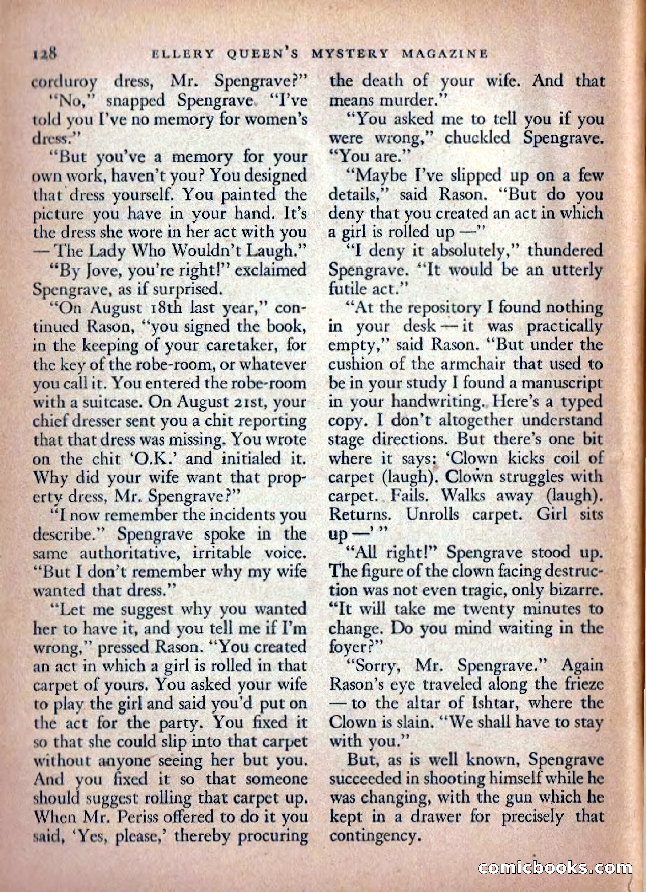 Ellery Queen's Mystery Magazine, February 1948 — page 130 of 148