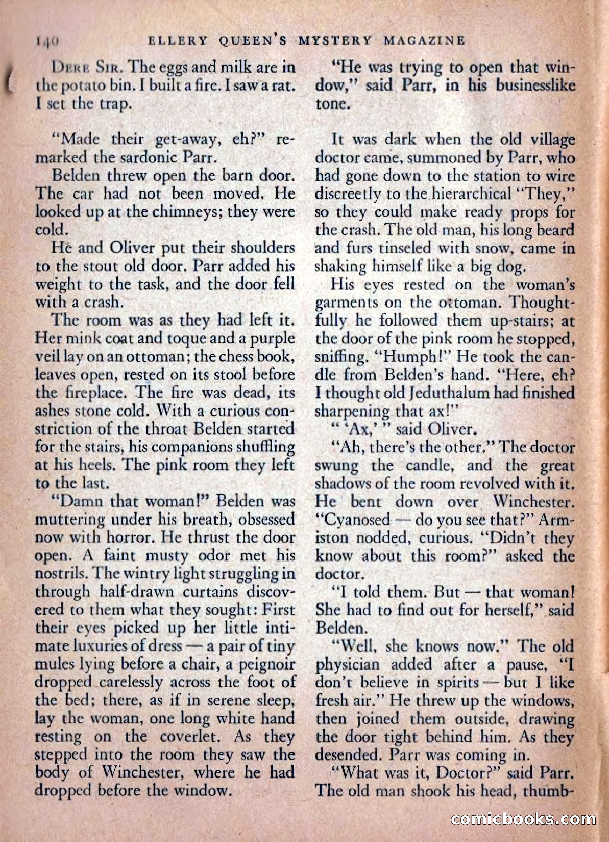 Ellery Queen's Mystery Magazine, February 1948 — page 142 of 148