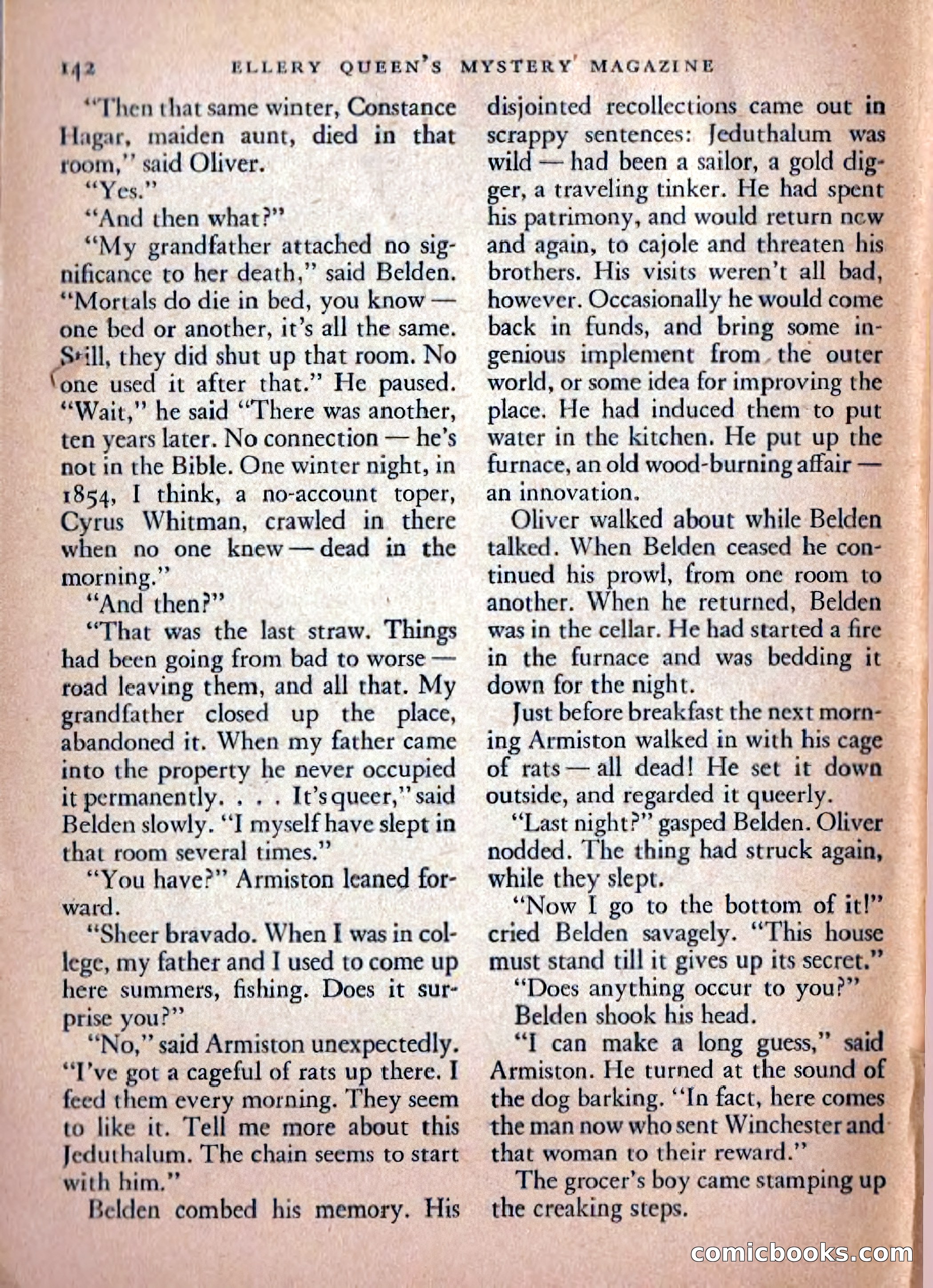 Ellery Queen's Mystery Magazine, February 1948 — page 144 of 148