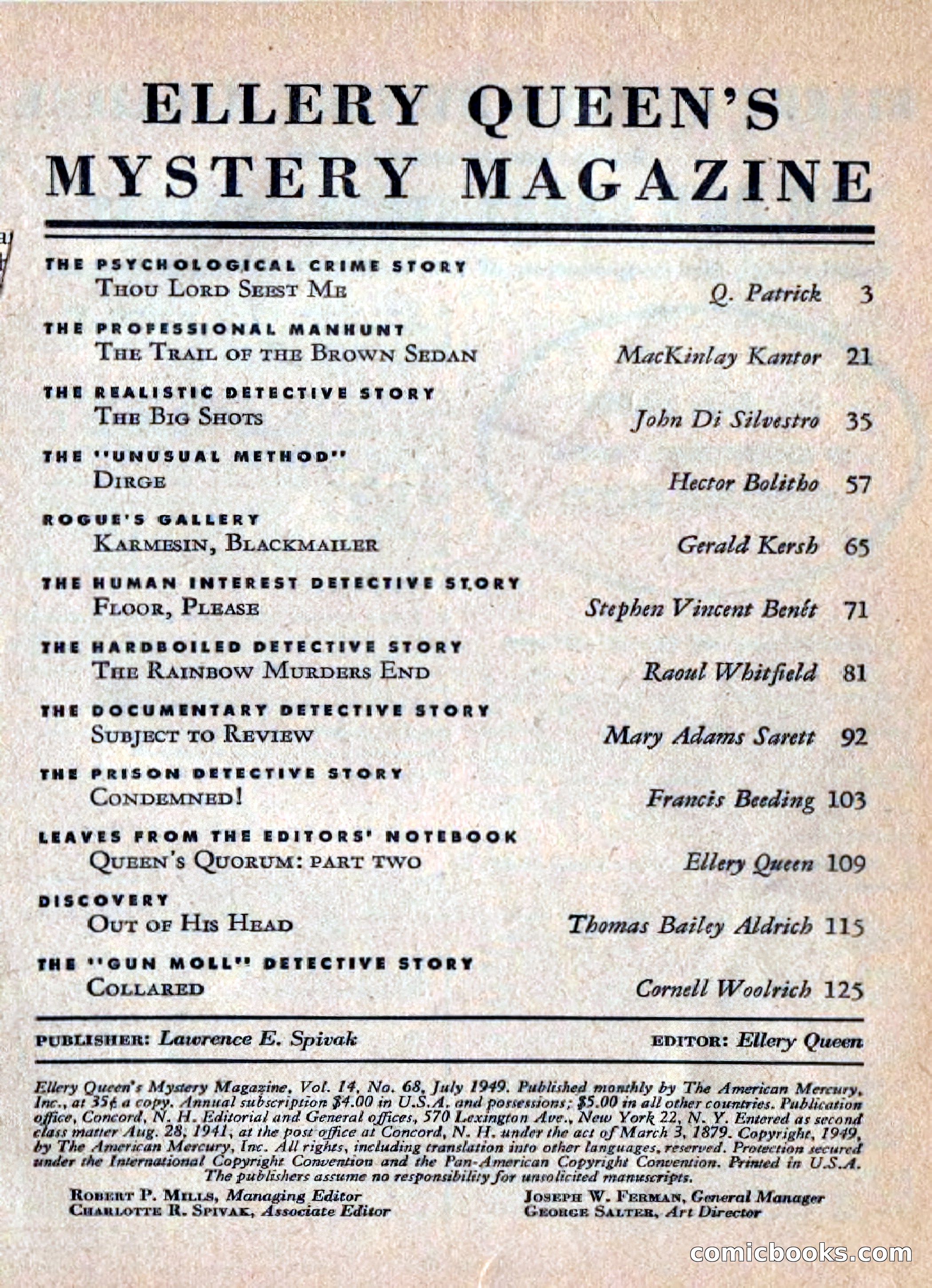 Ellery Queen's Mystery Magazine, July 1949 — page 4 of 150