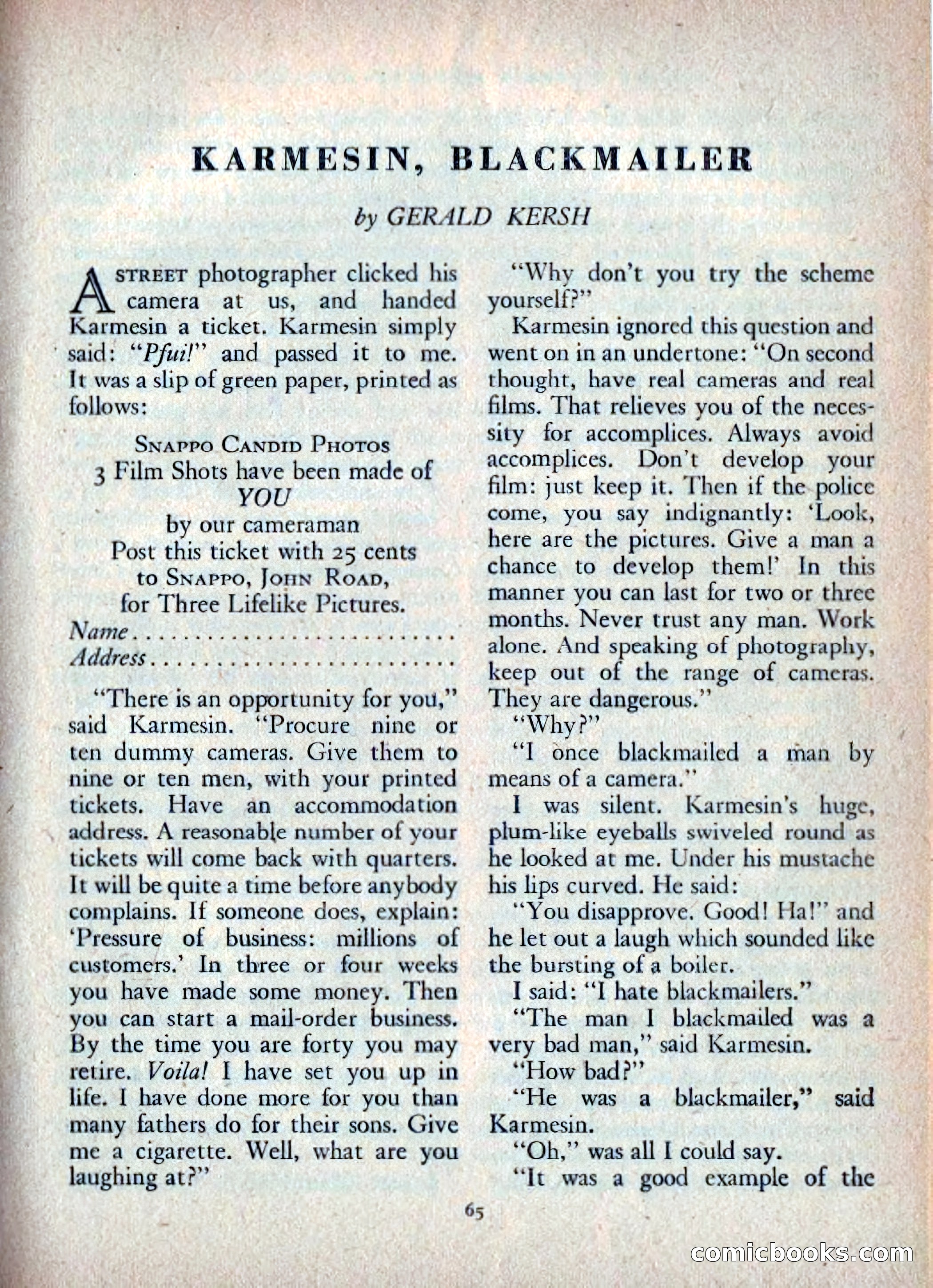 Ellery Queen's Mystery Magazine, July 1949 — page 68 of 150