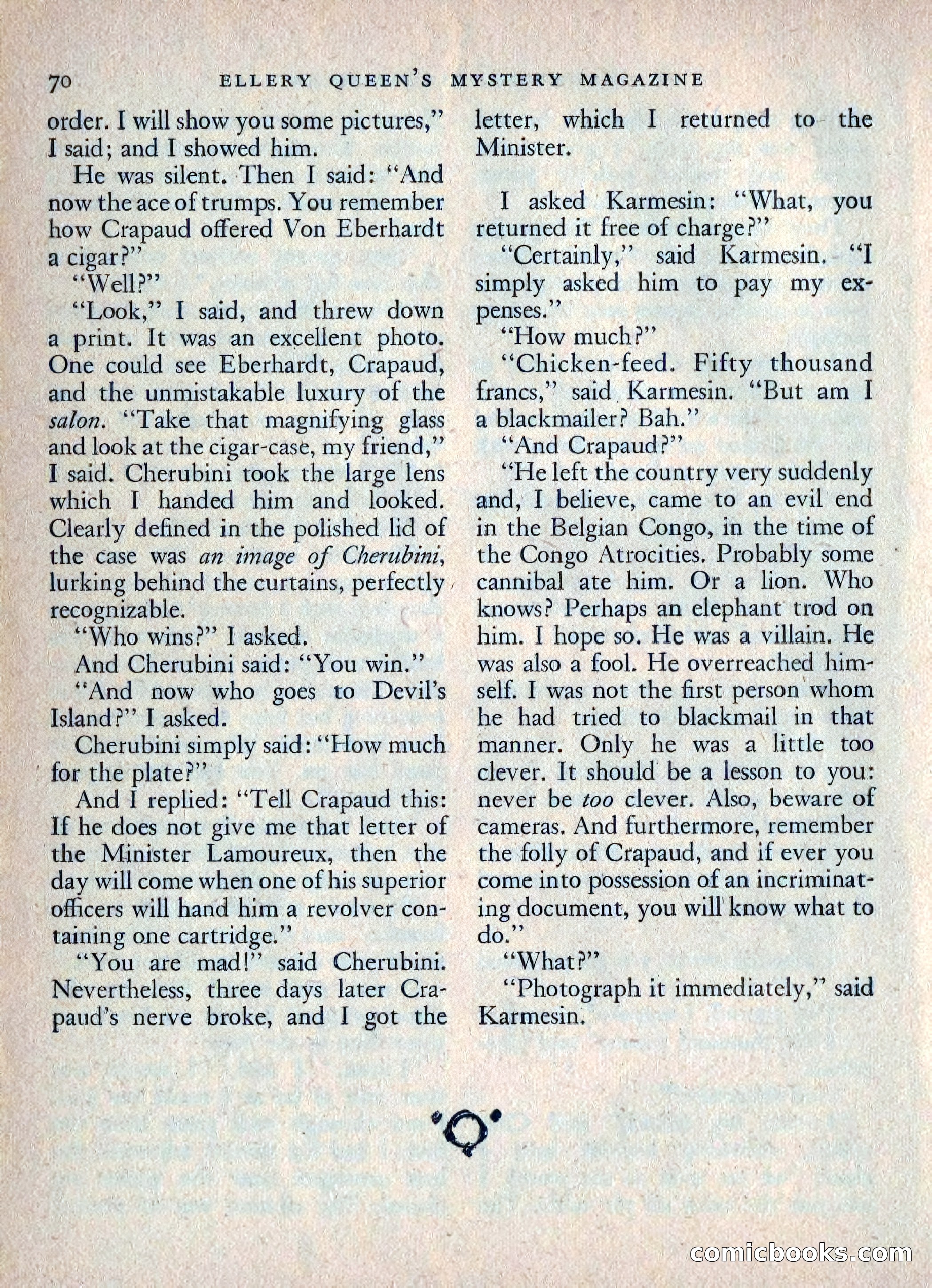 Ellery Queen's Mystery Magazine, July 1949 — page 73 of 150