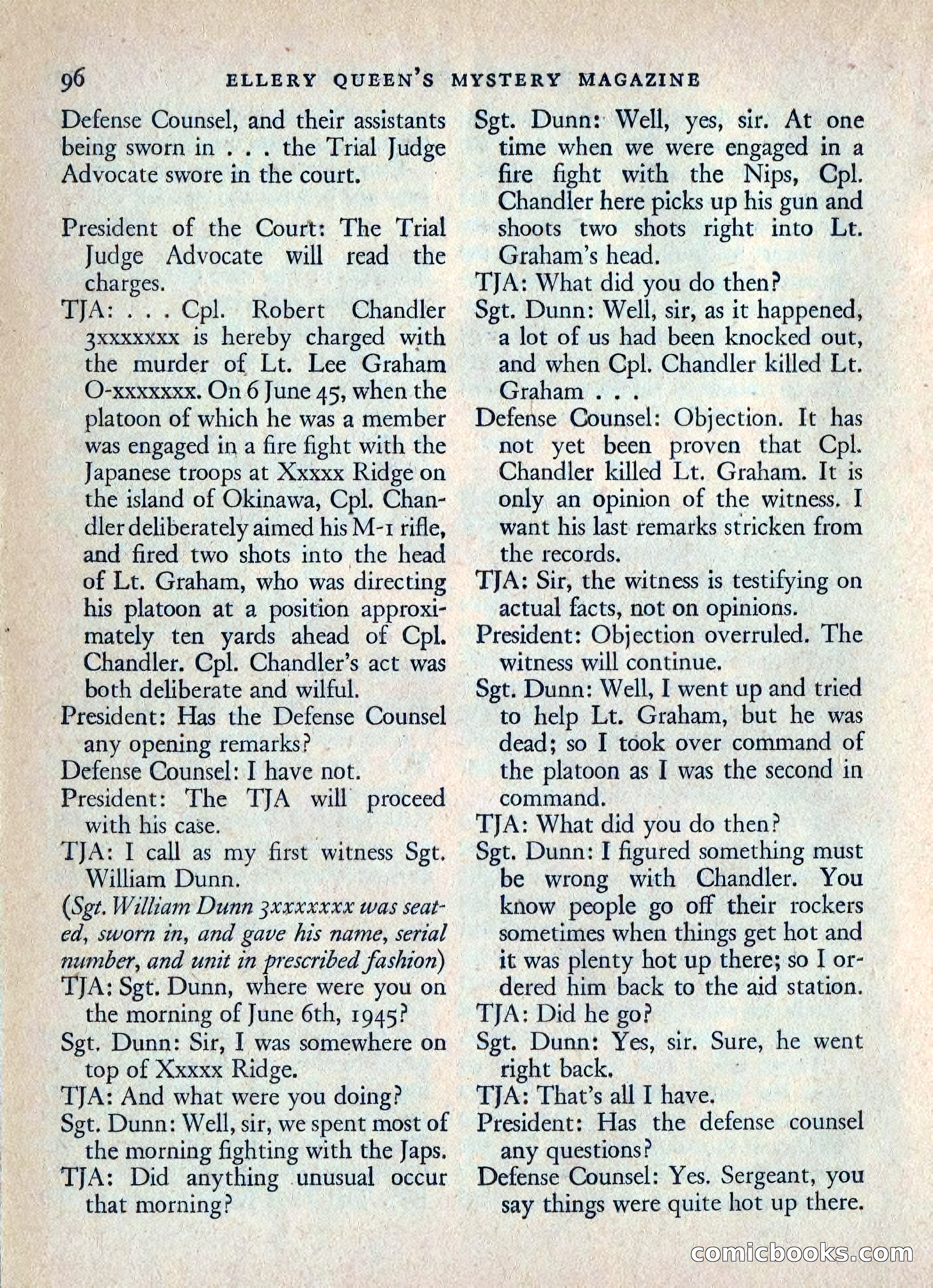 Ellery Queen's Mystery Magazine, July 1949 — page 99 of 150