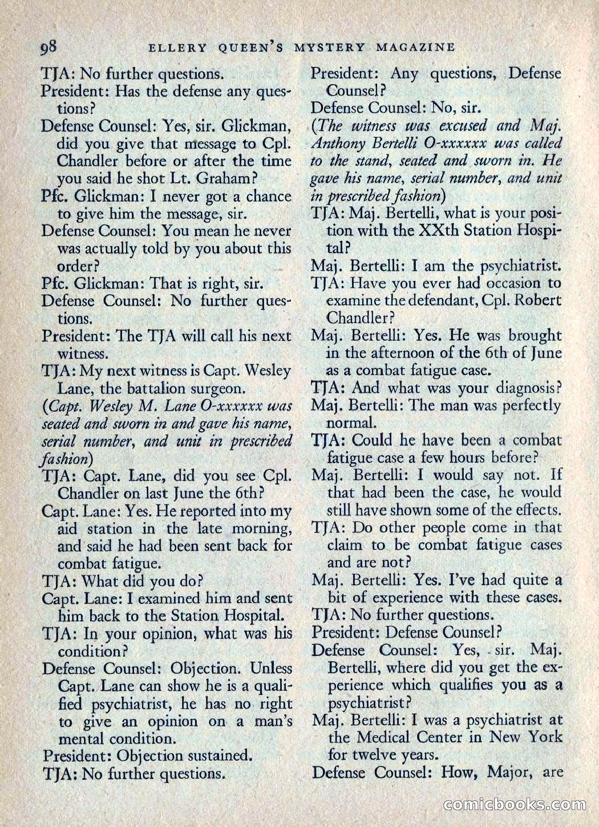 Ellery Queen's Mystery Magazine, July 1949 — page 101 of 150