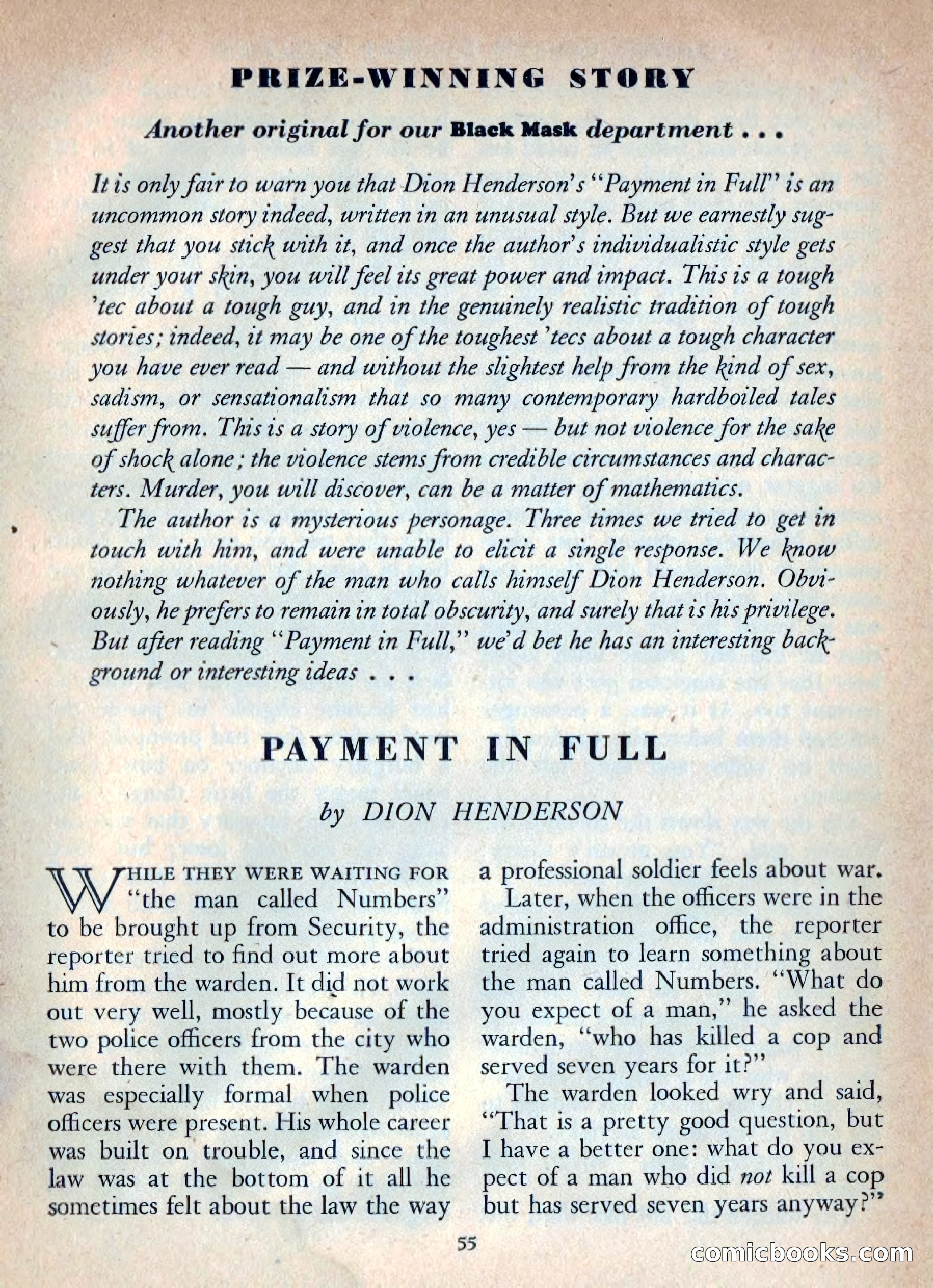 Ellery Queen's Mystery Magazine, October 1954 — page 58 of 149