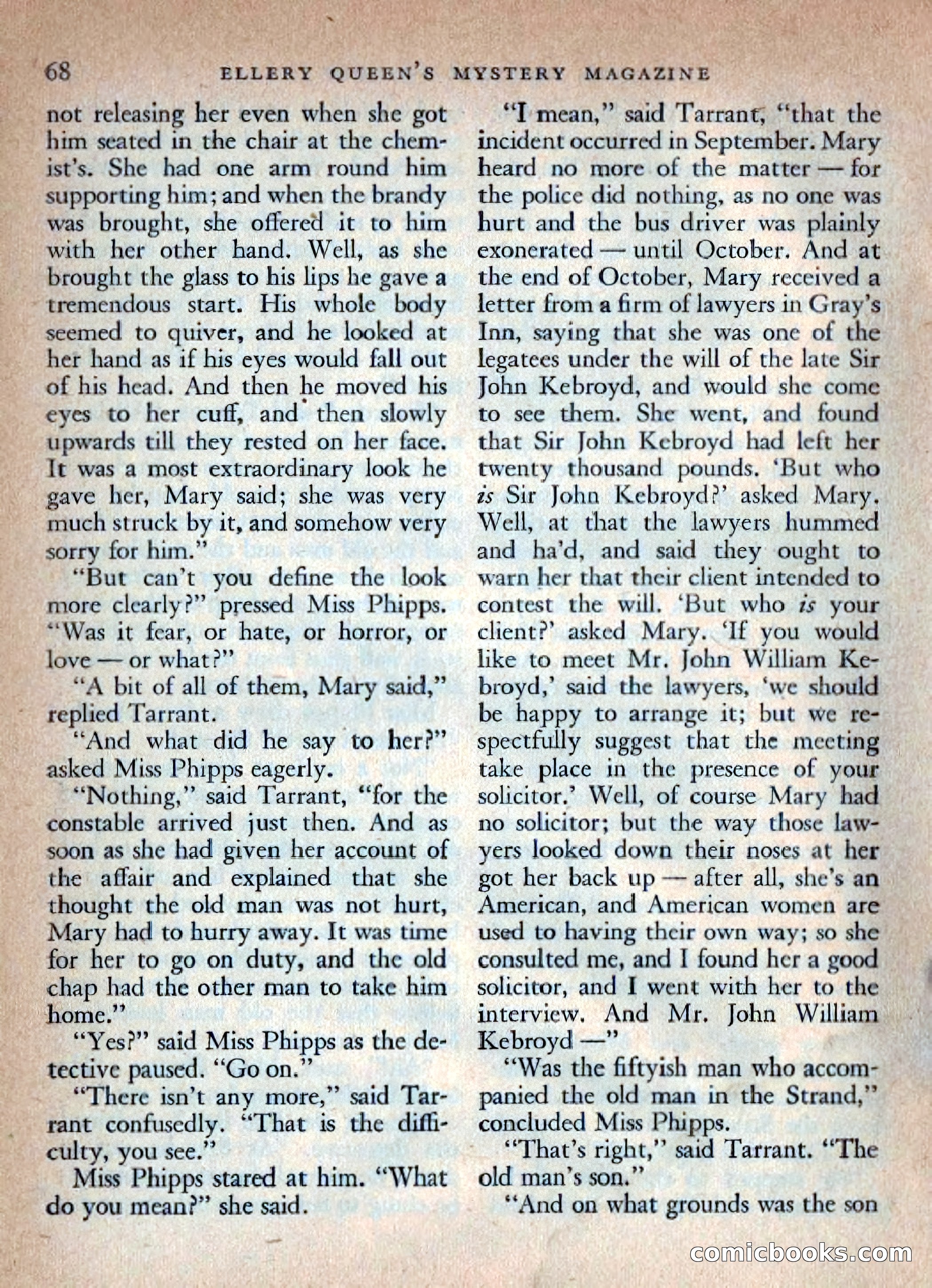 Ellery Queen's Mystery Magazine, October 1954 — page 71 of 149