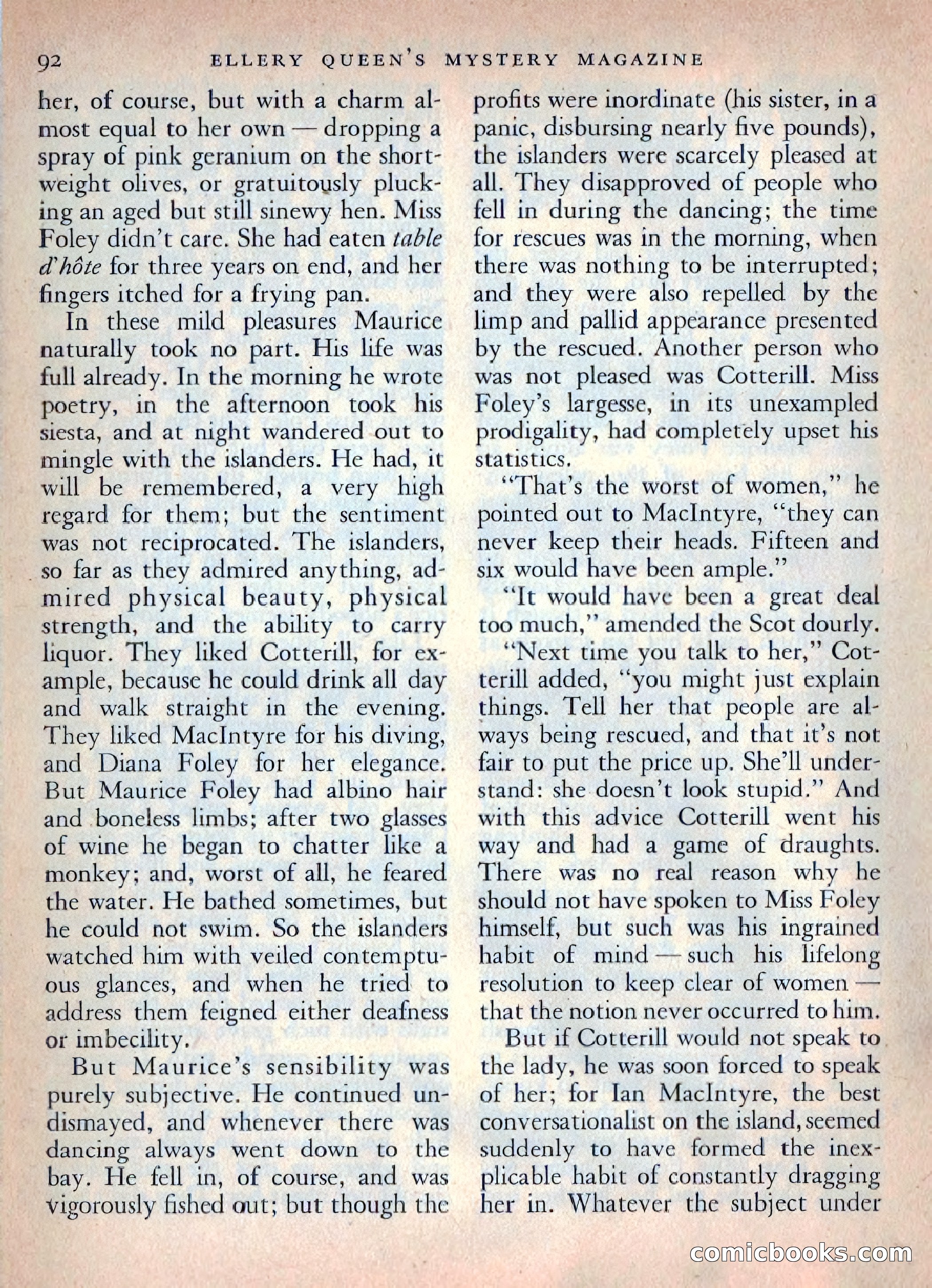 Ellery Queen's Mystery Magazine, October 1954 — page 95 of 149