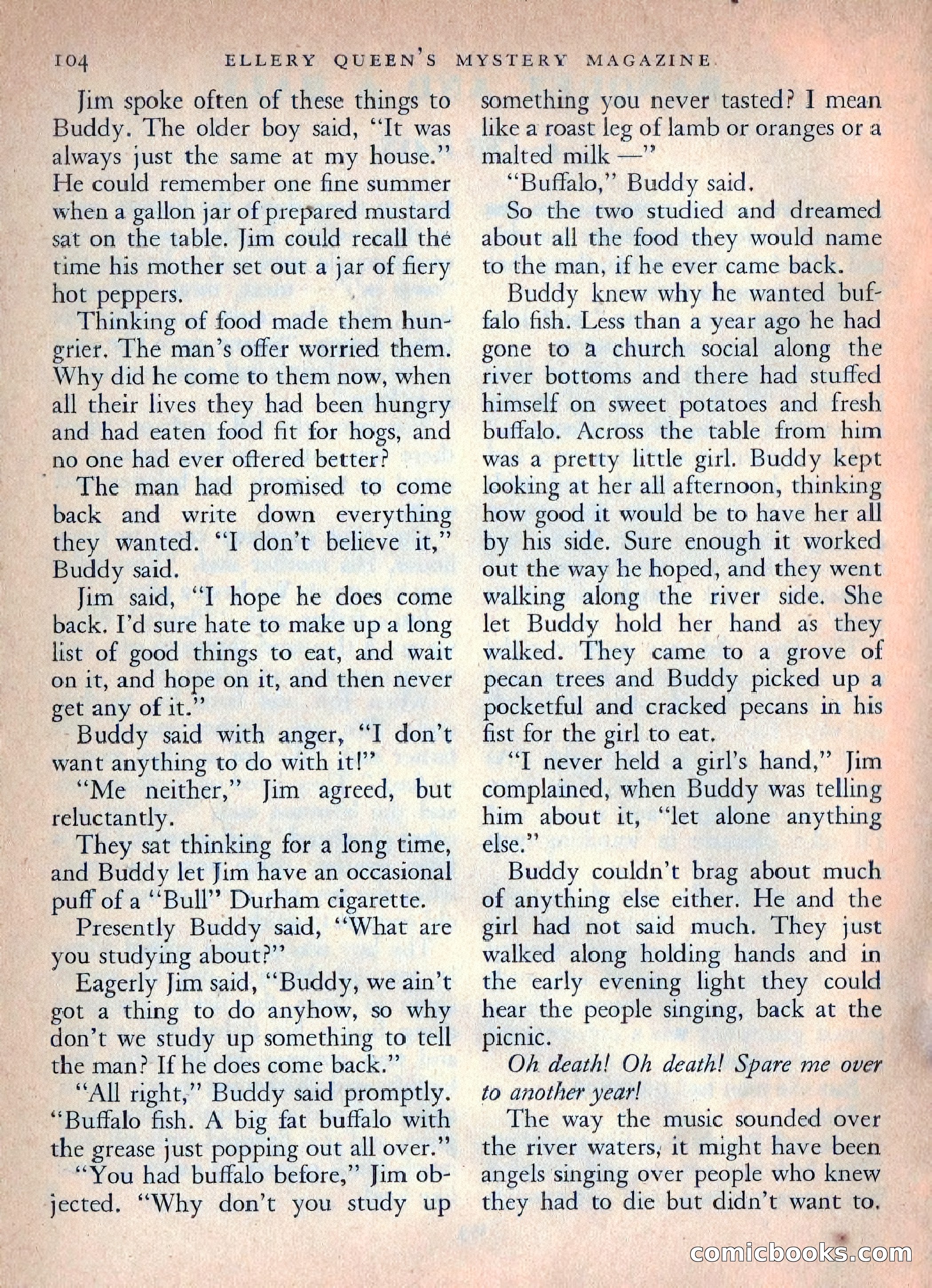 Ellery Queen's Mystery Magazine, October 1954 — page 107 of 149
