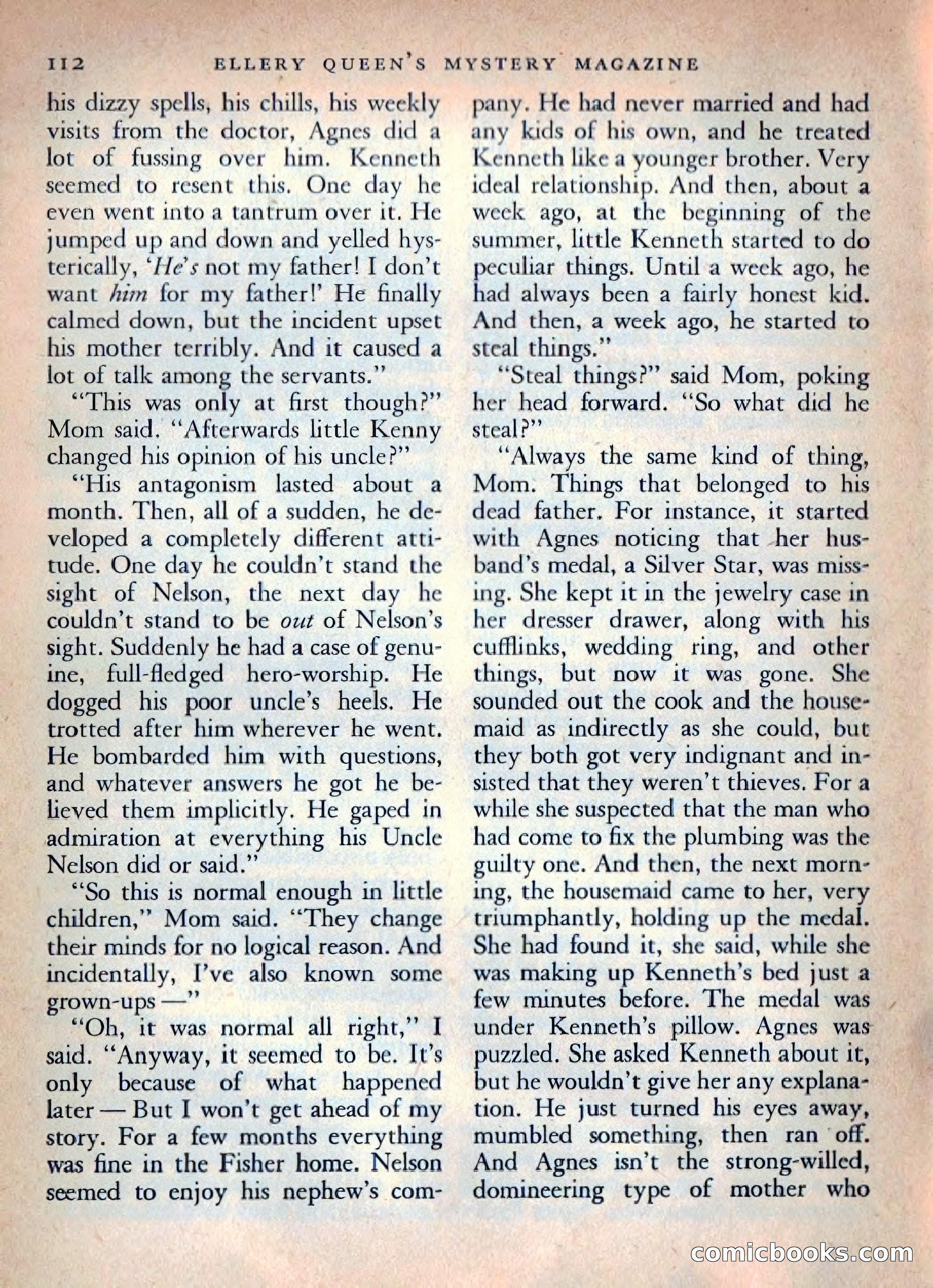 Ellery Queen's Mystery Magazine, October 1954 — page 115 of 149