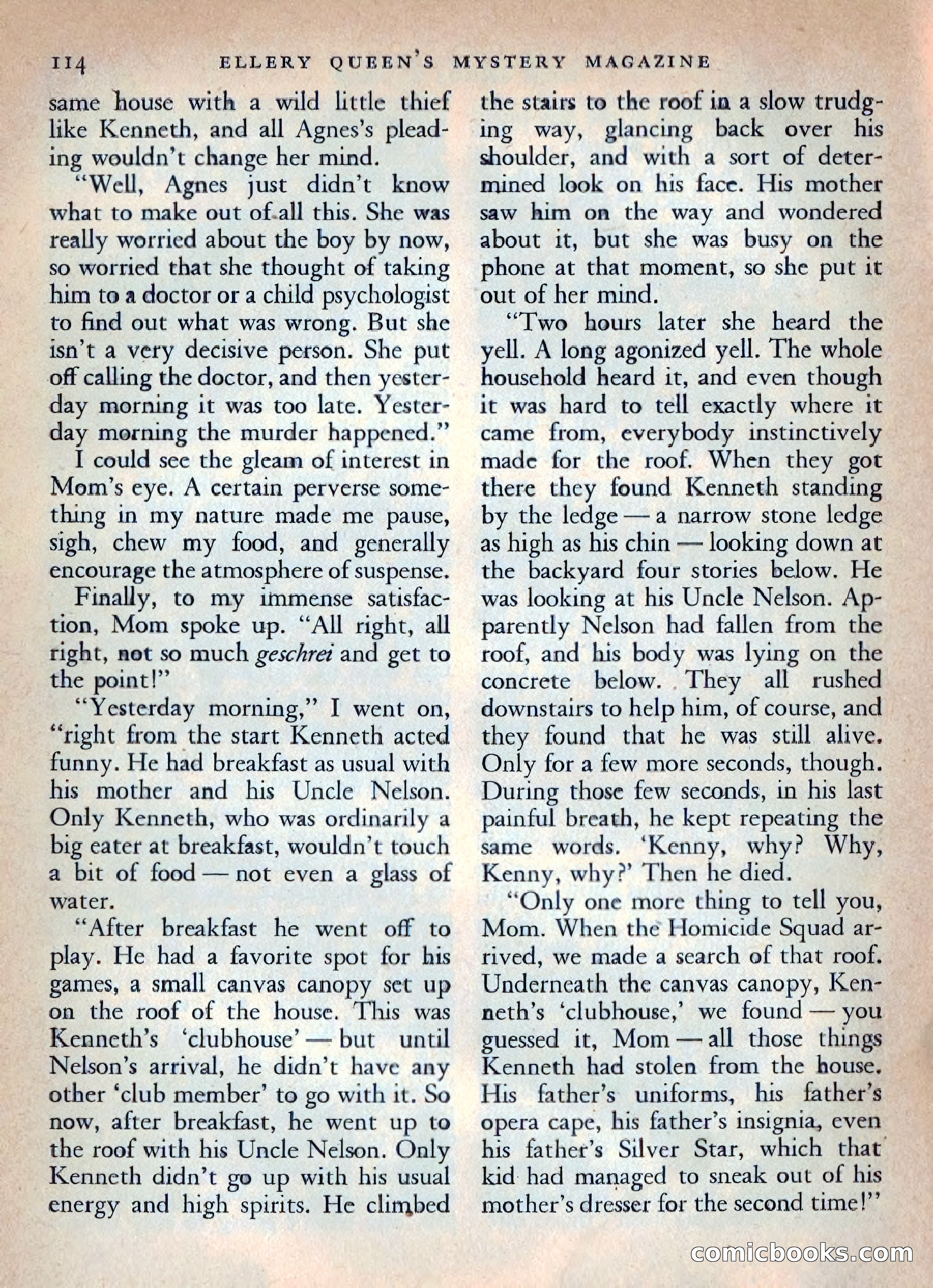 Ellery Queen's Mystery Magazine, October 1954 — page 117 of 149