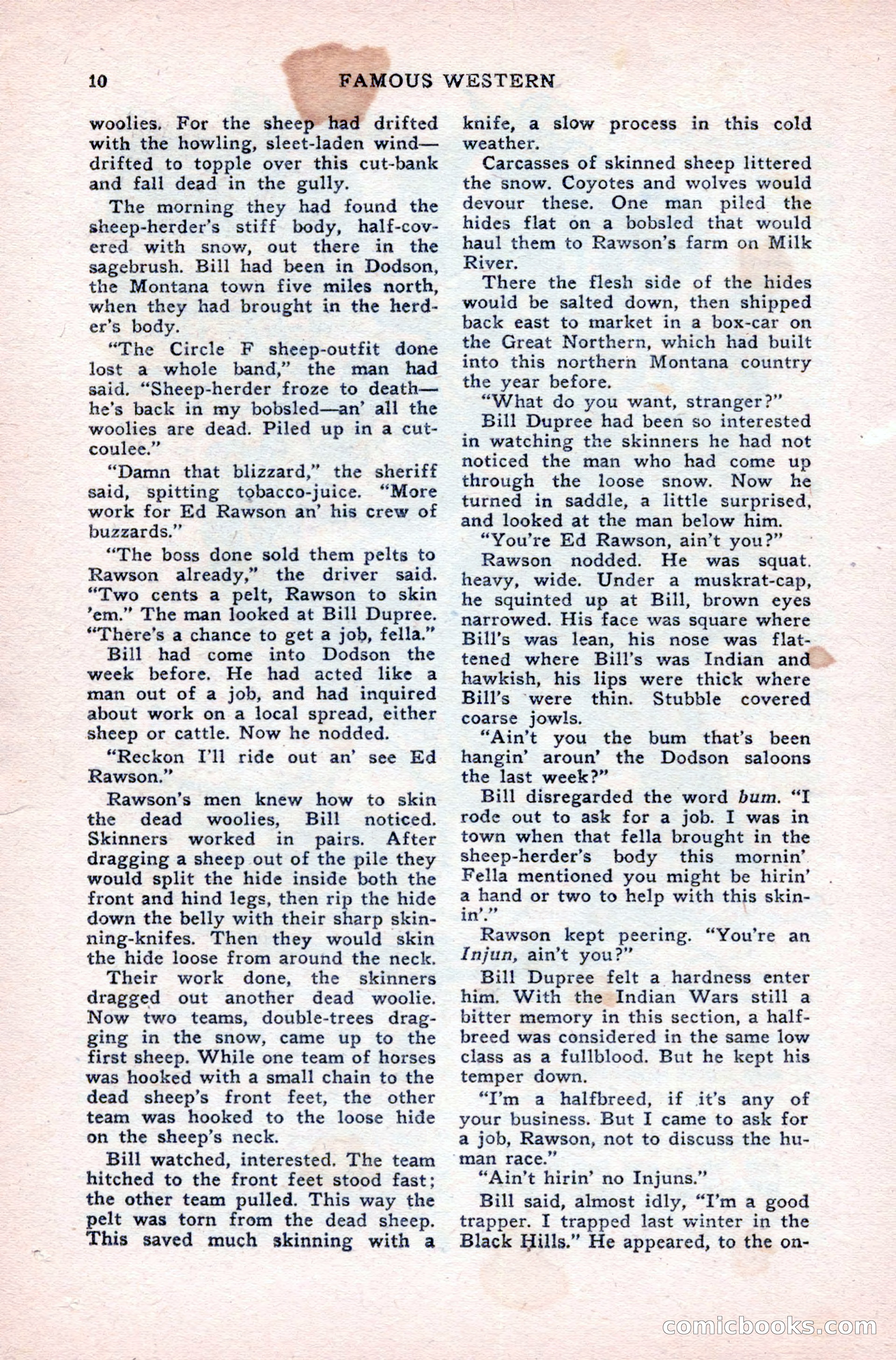 Famous Western, August 1950 — page 10 of 100