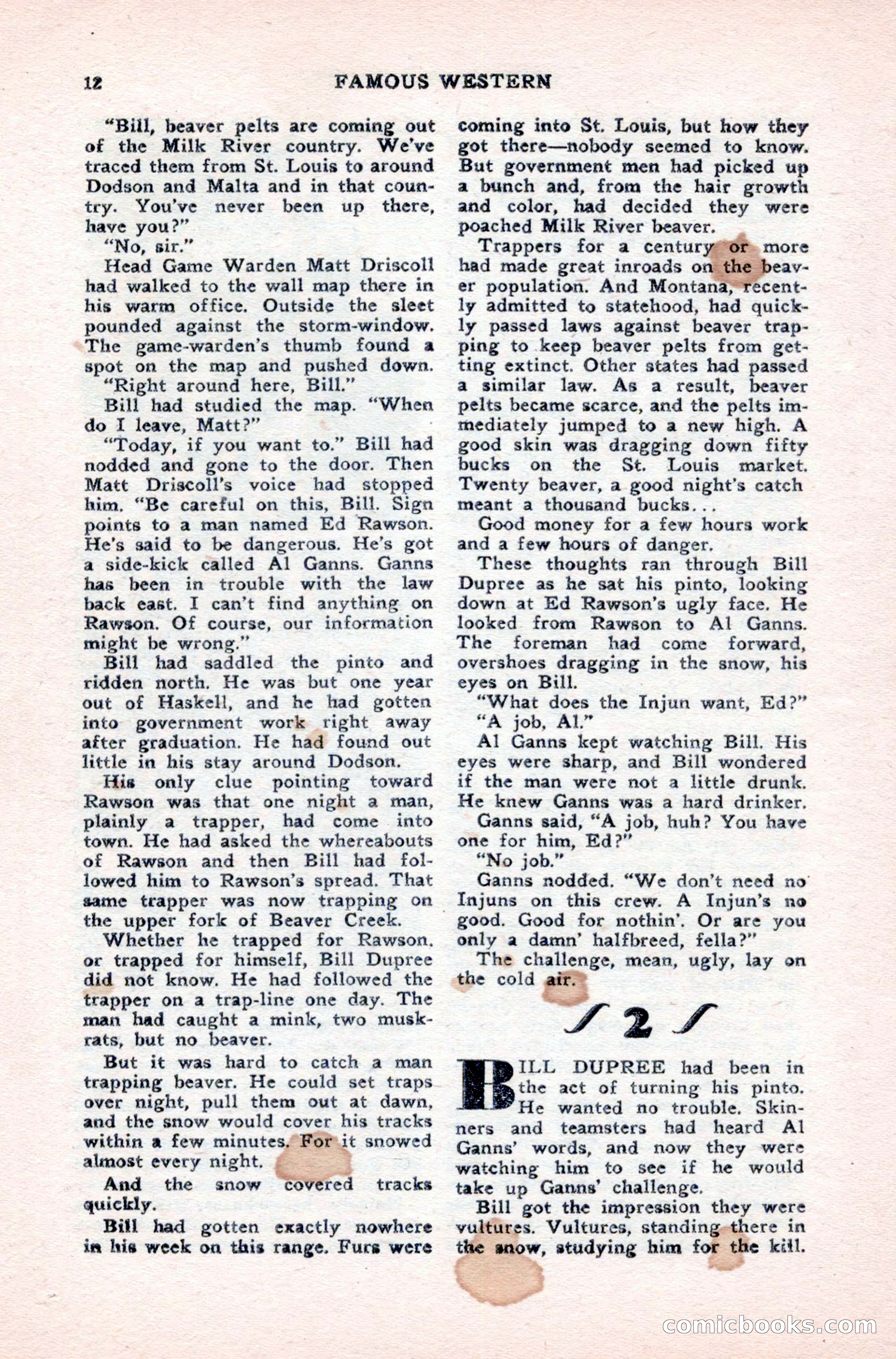 Famous Western, August 1950 — page 12 of 100