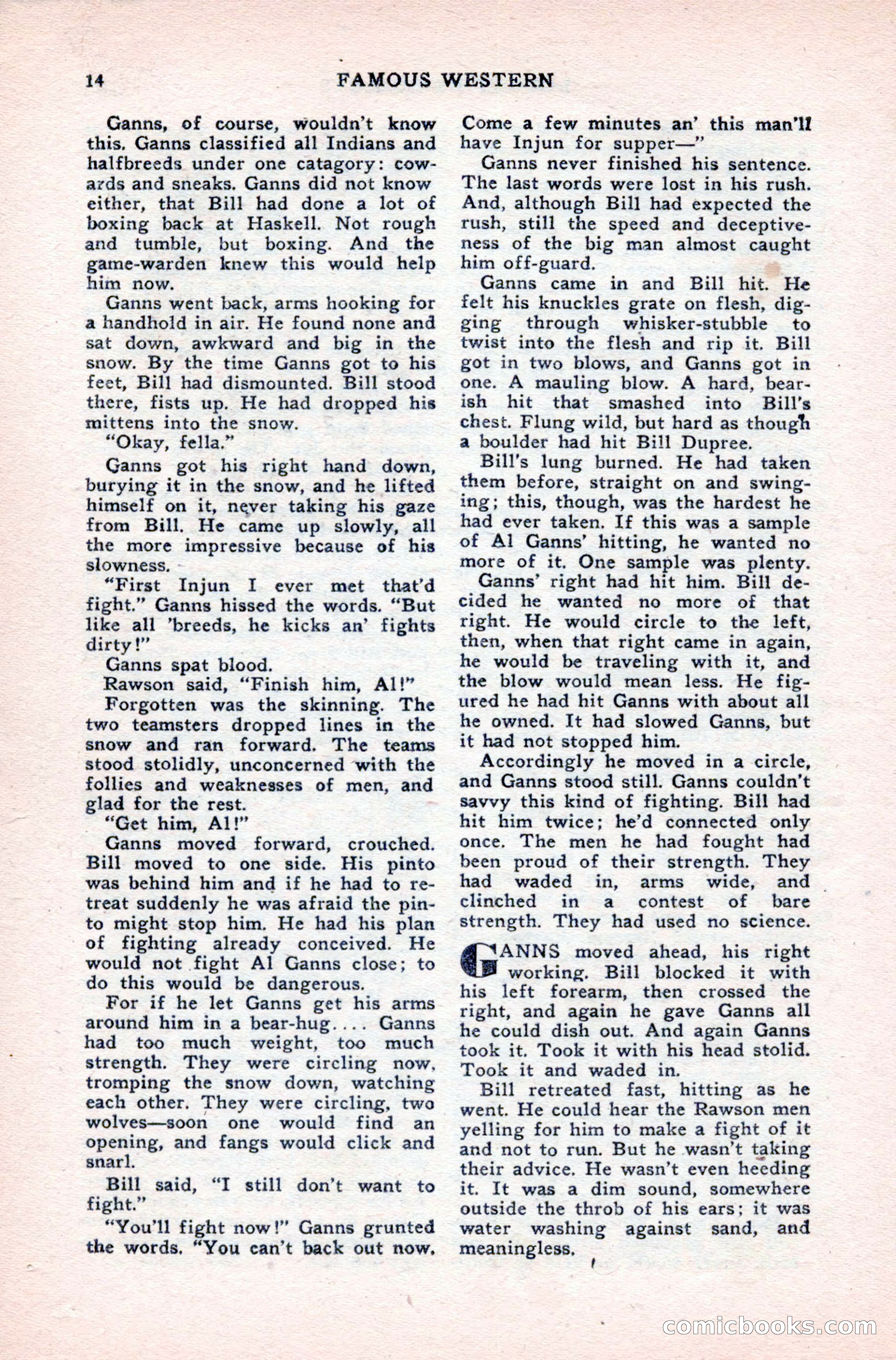 Famous Western, August 1950 — page 14 of 100