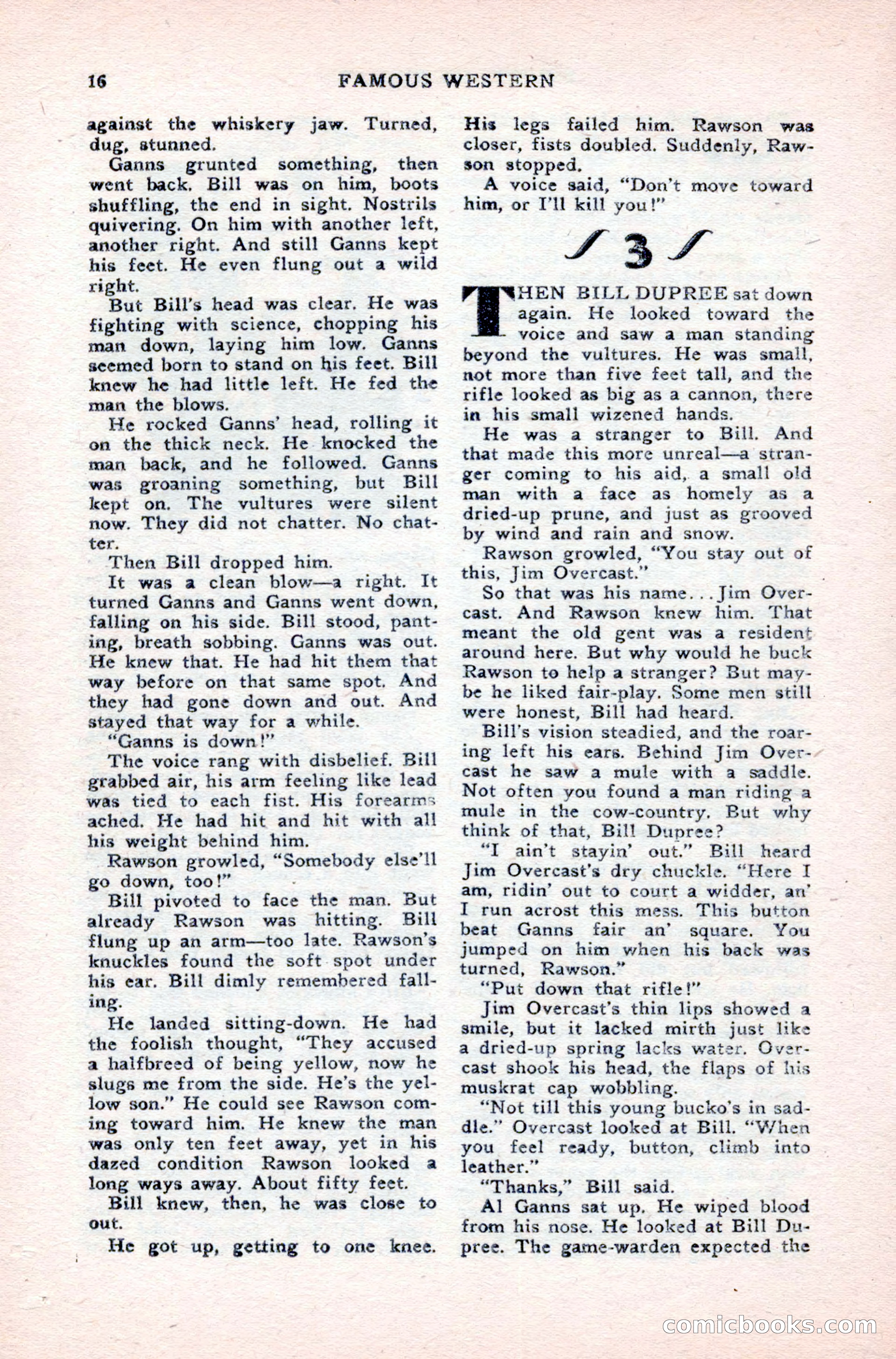 Famous Western, August 1950 — page 16 of 100