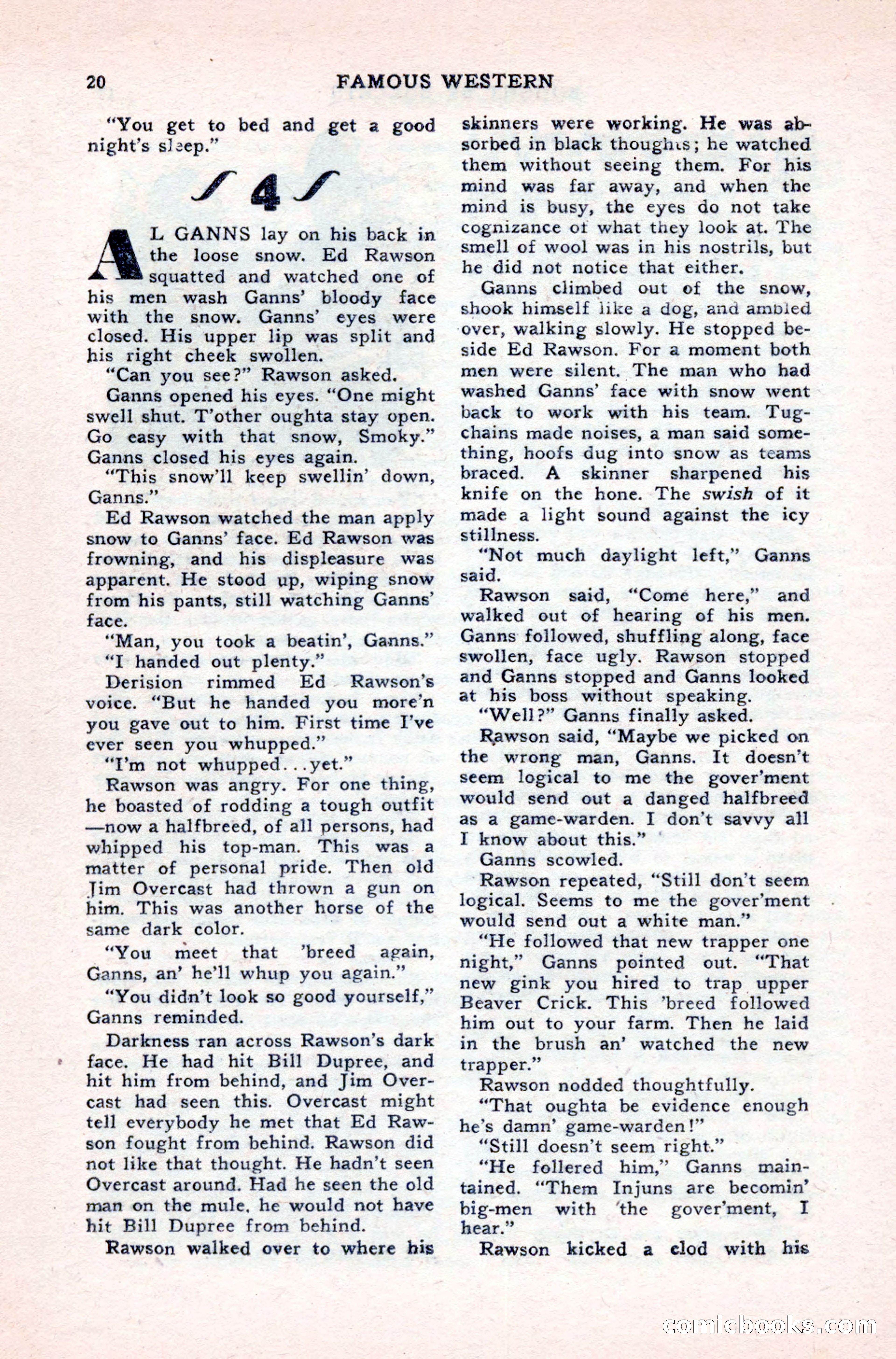 Famous Western, August 1950 — page 20 of 100