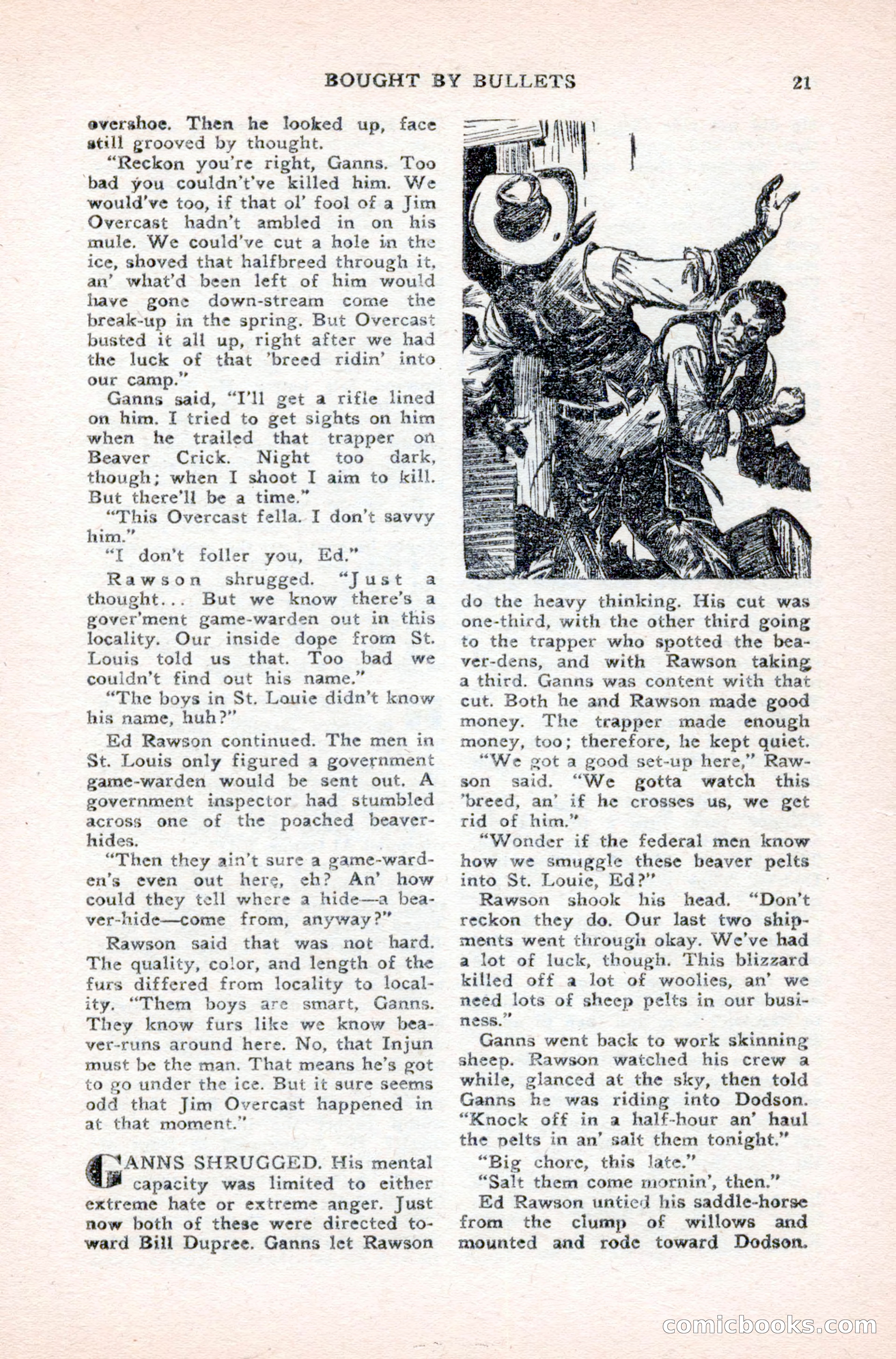 Famous Western, August 1950 — page 21 of 100