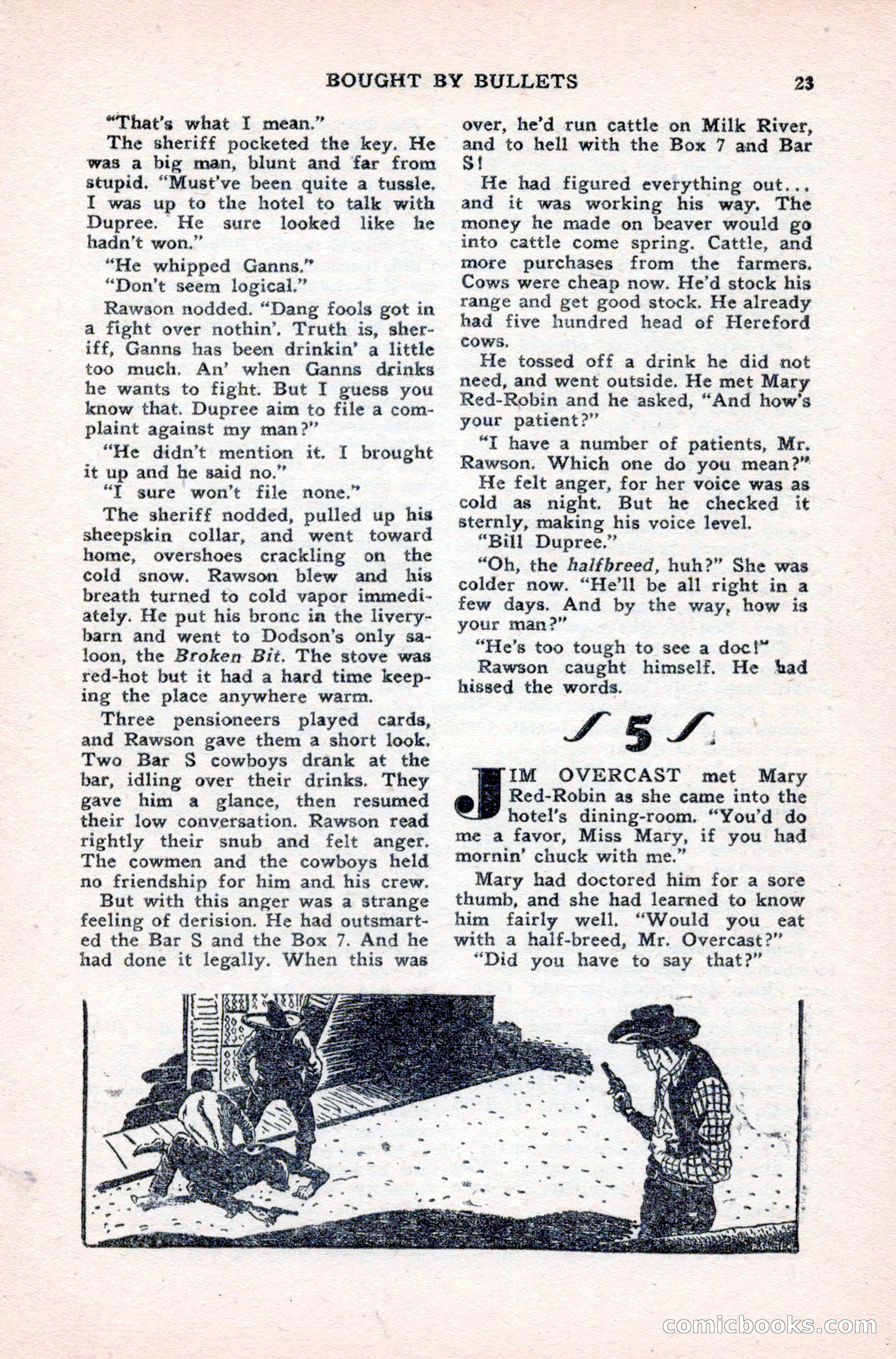 Famous Western, August 1950 — page 23 of 100