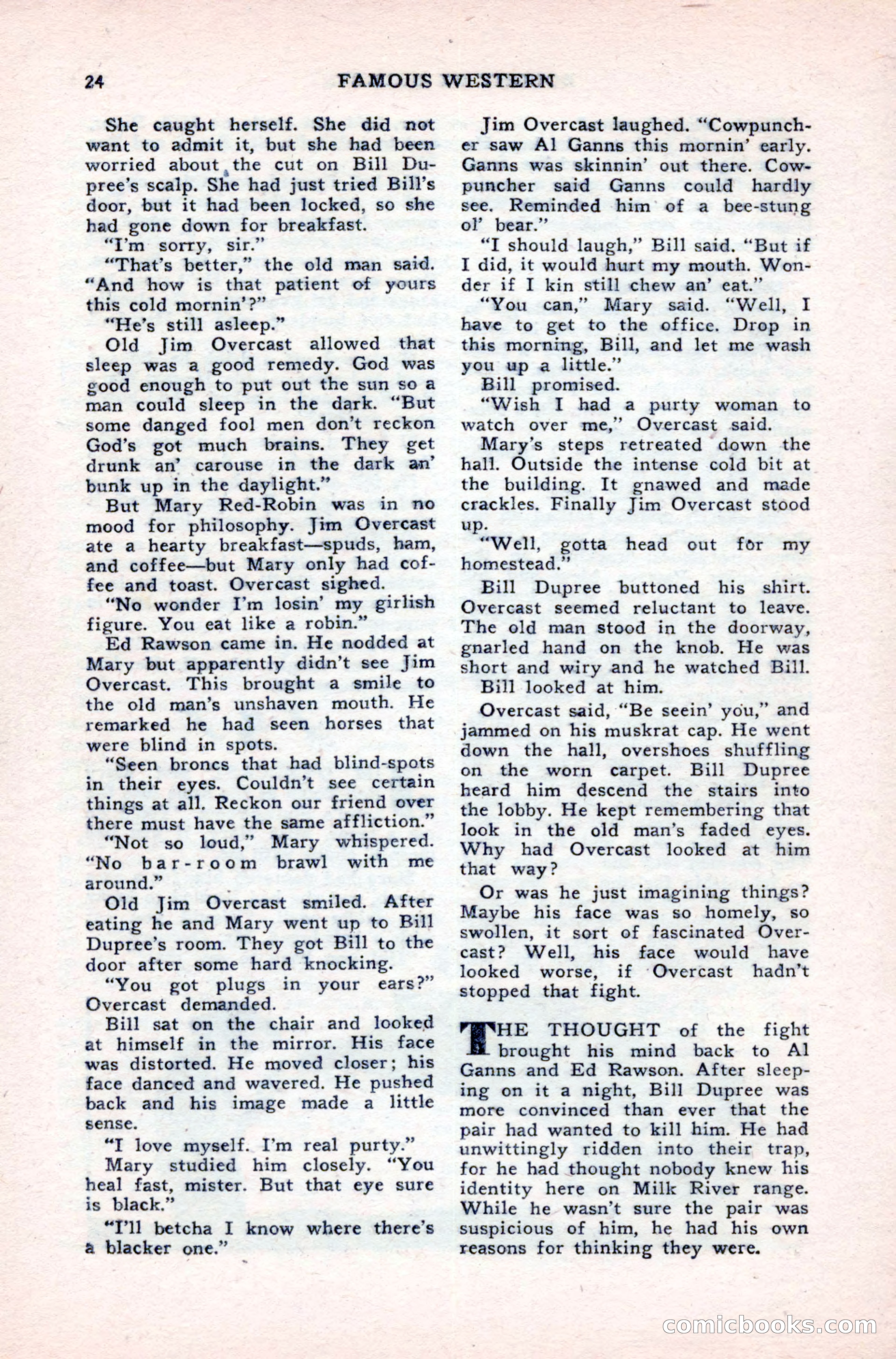 Famous Western, August 1950 — page 24 of 100
