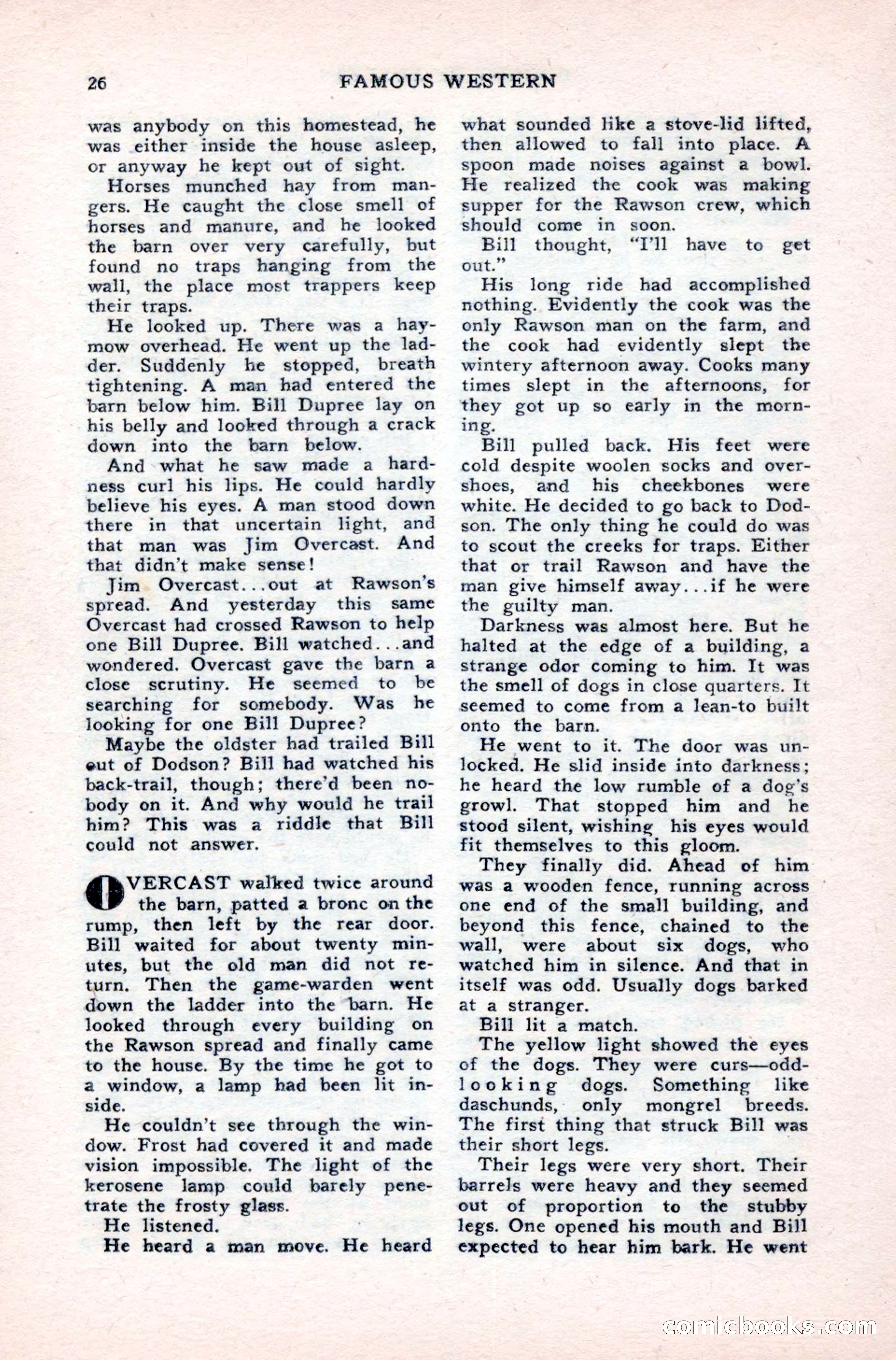 Famous Western, August 1950 — page 26 of 100