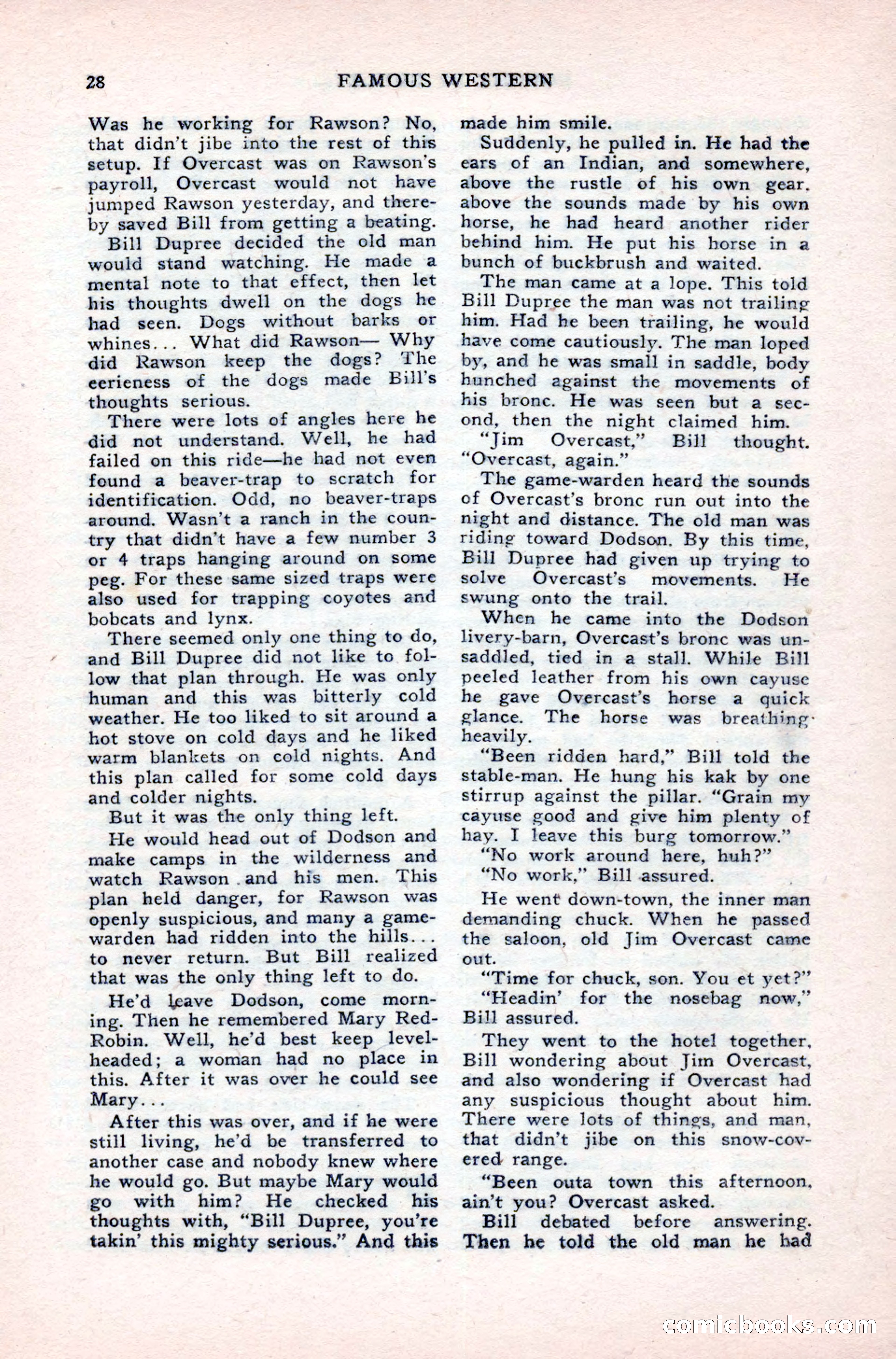 Famous Western, August 1950 — page 28 of 100