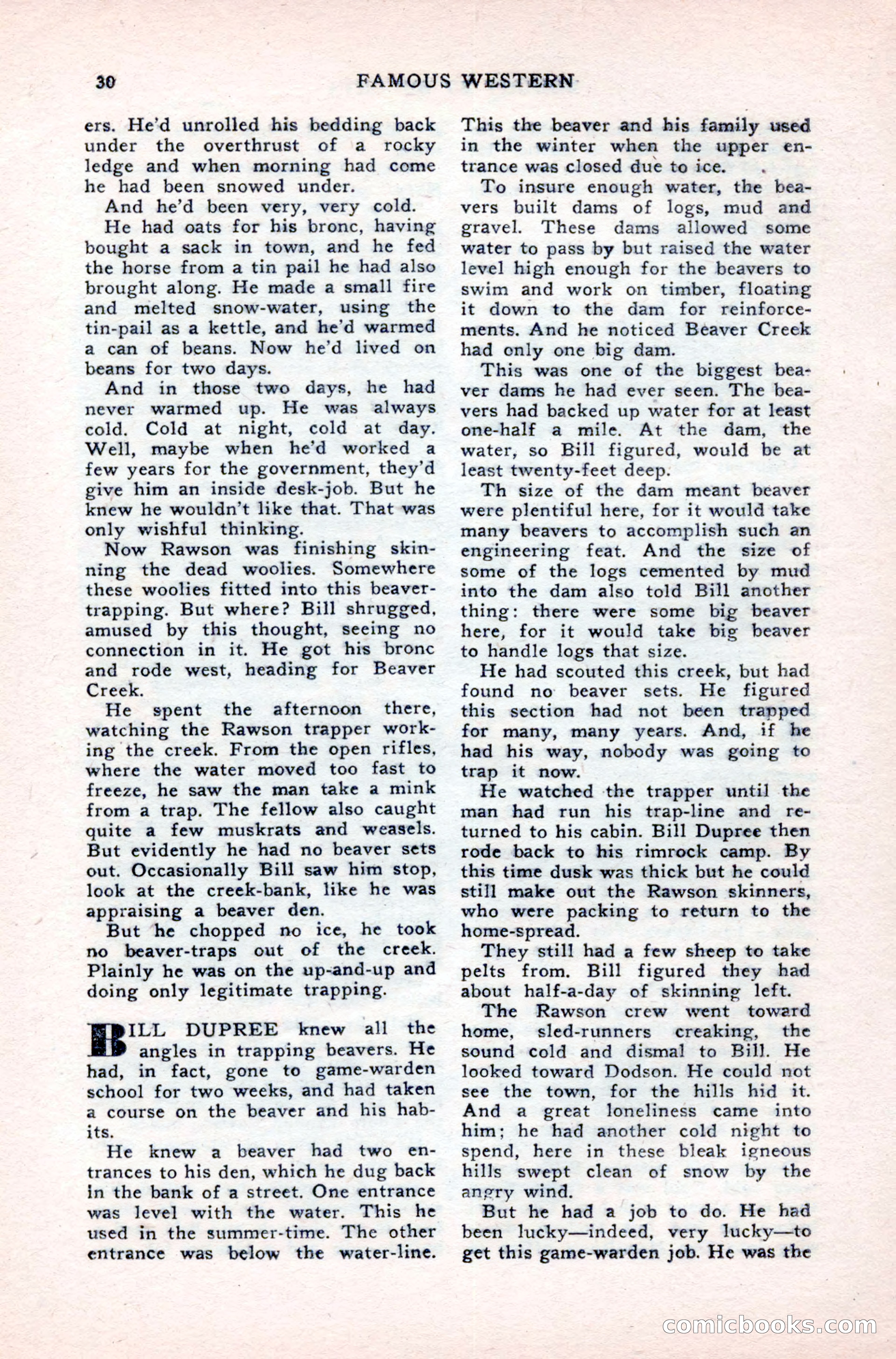 Famous Western, August 1950 — page 30 of 100