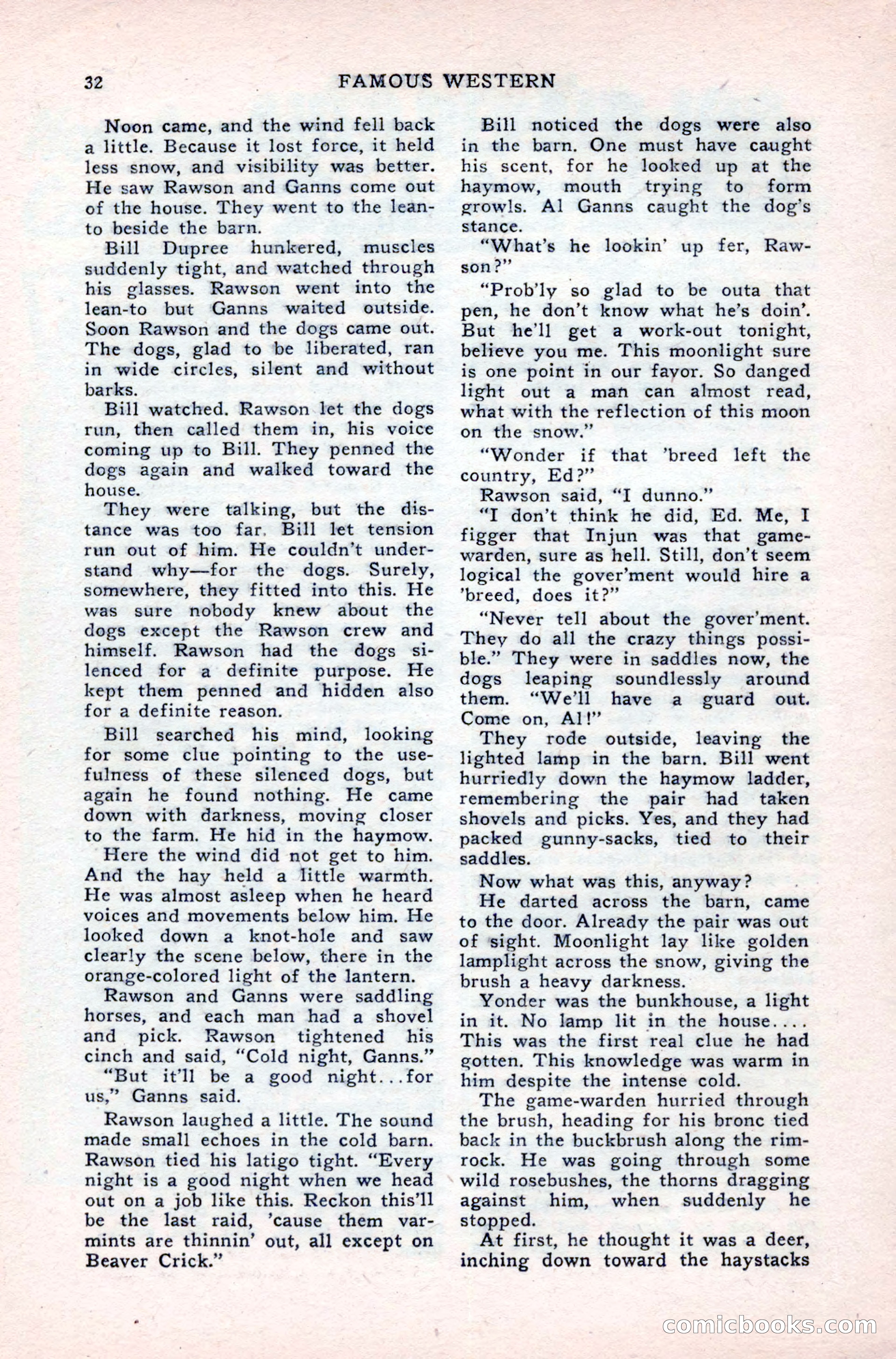 Famous Western, August 1950 — page 32 of 100