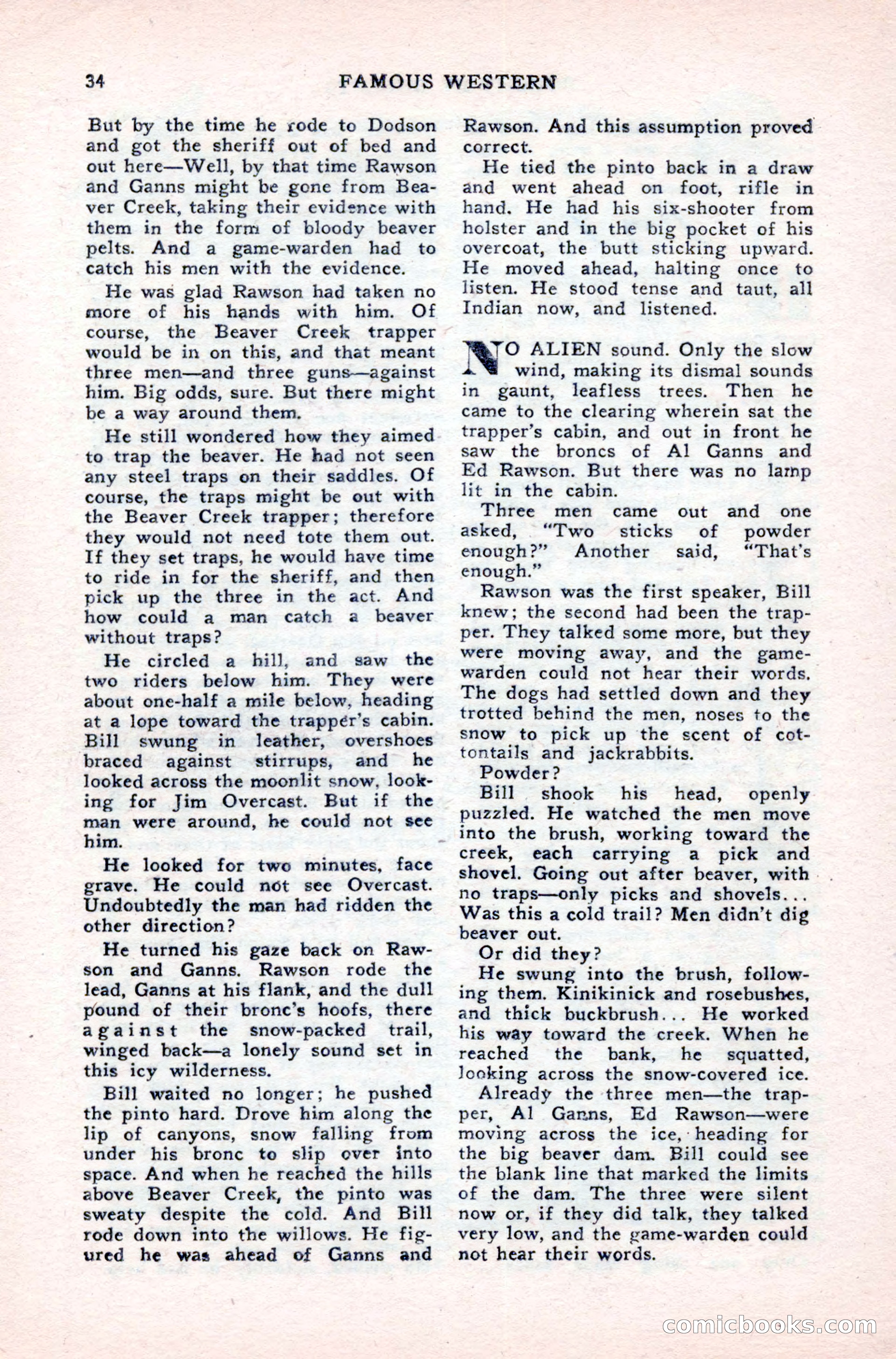 Famous Western, August 1950 — page 34 of 100