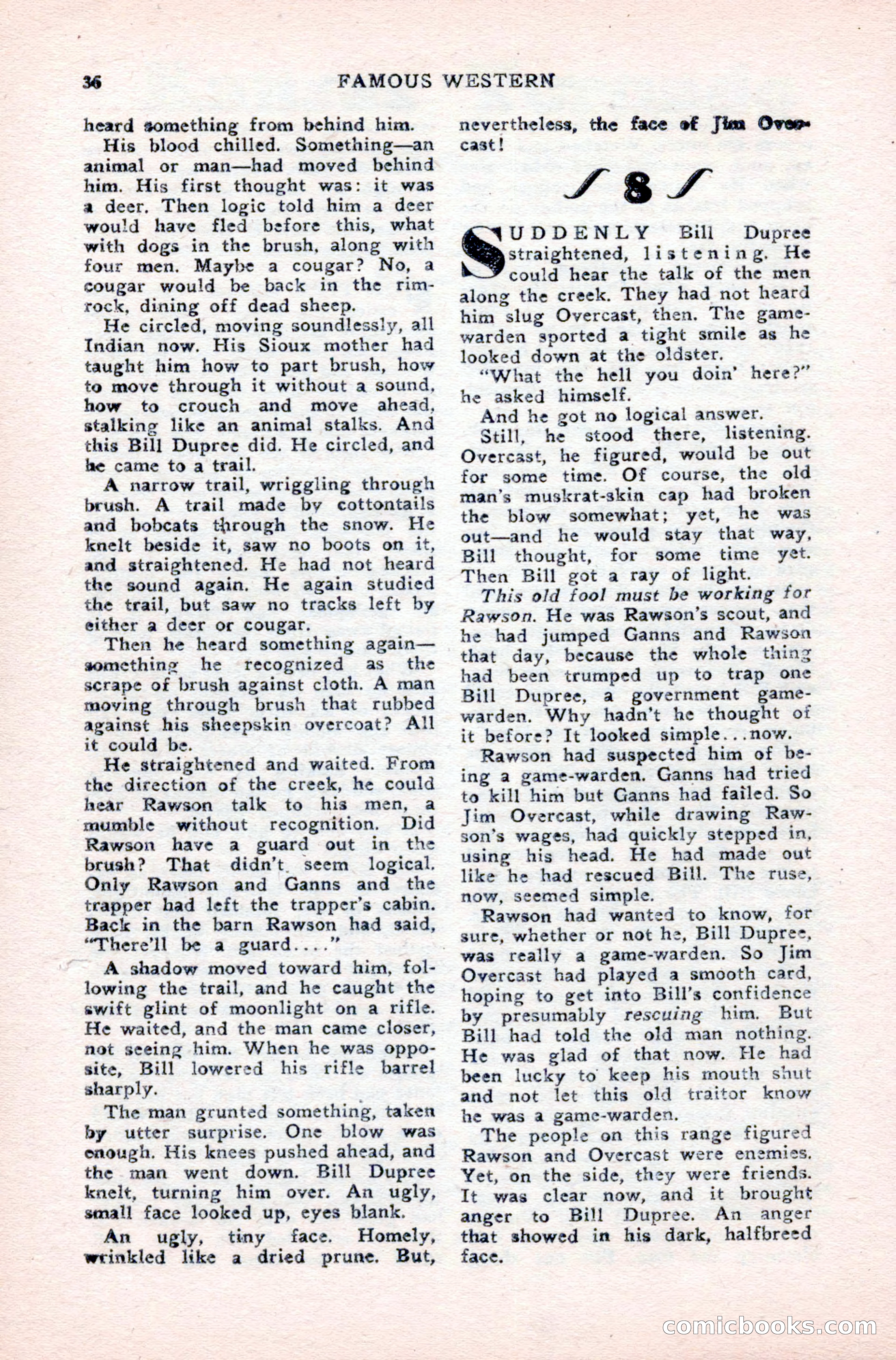 Famous Western, August 1950 — page 36 of 100