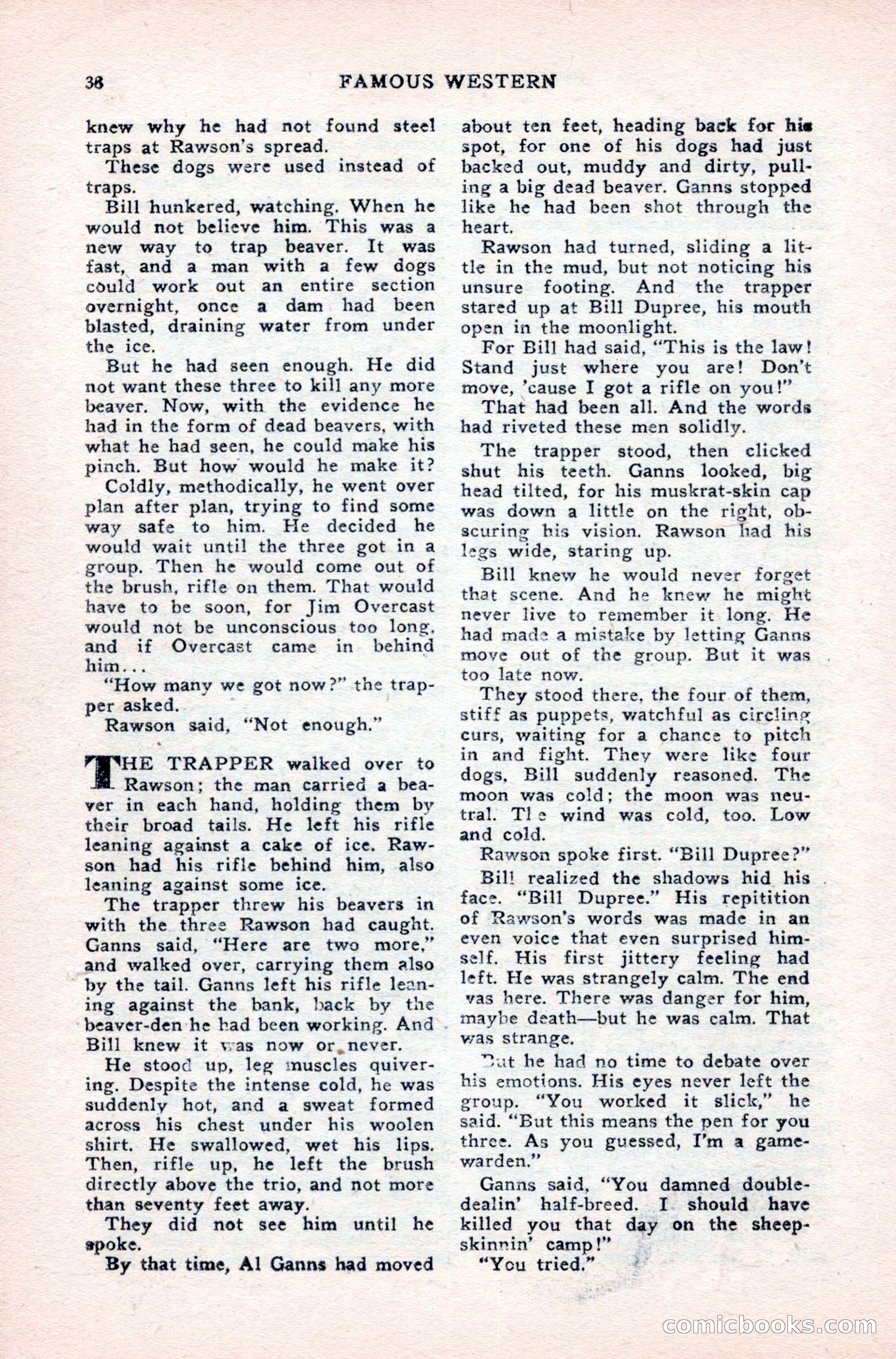 Famous Western, August 1950 — page 38 of 100