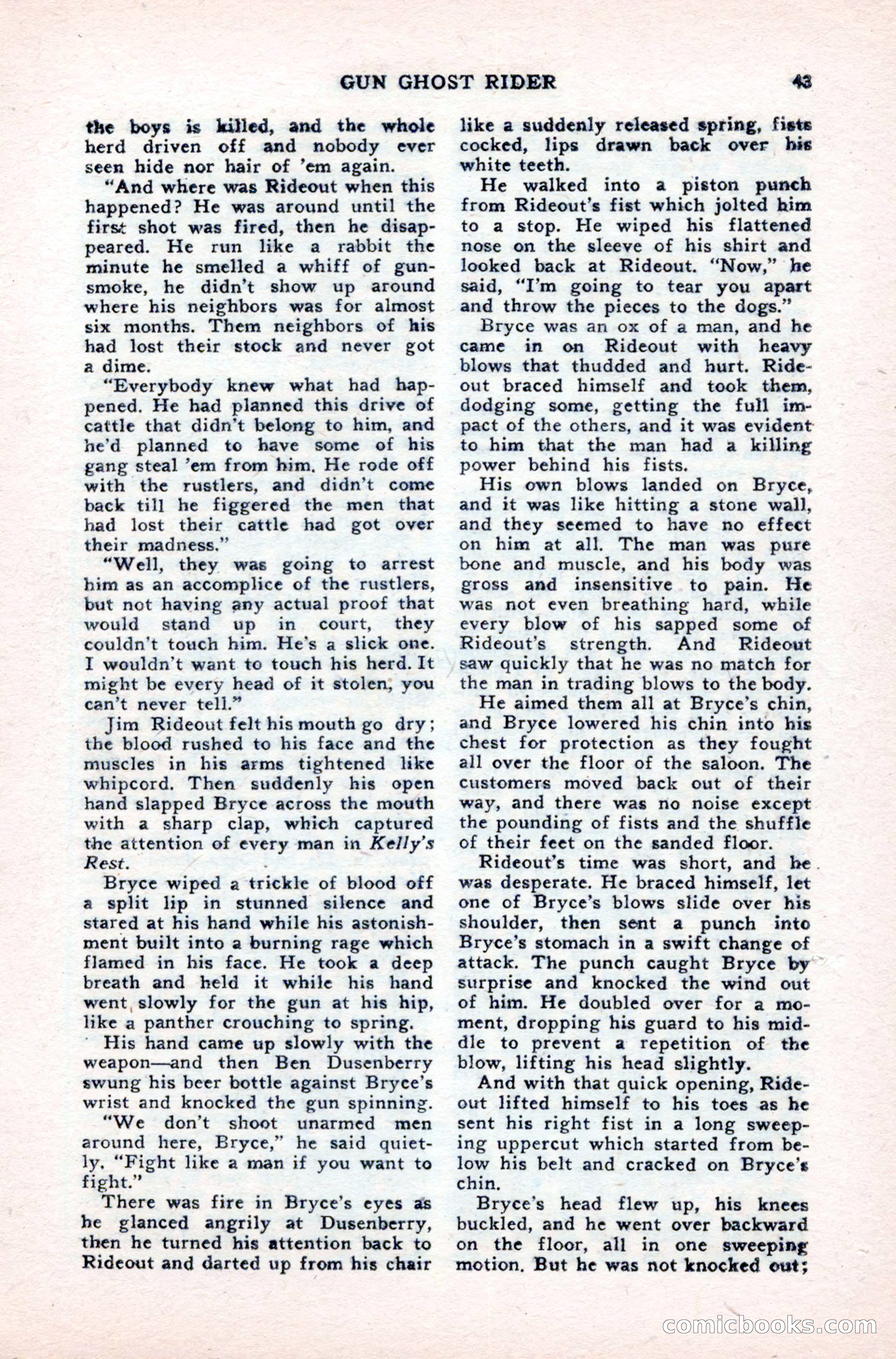 Famous Western, August 1950 — page 43 of 100