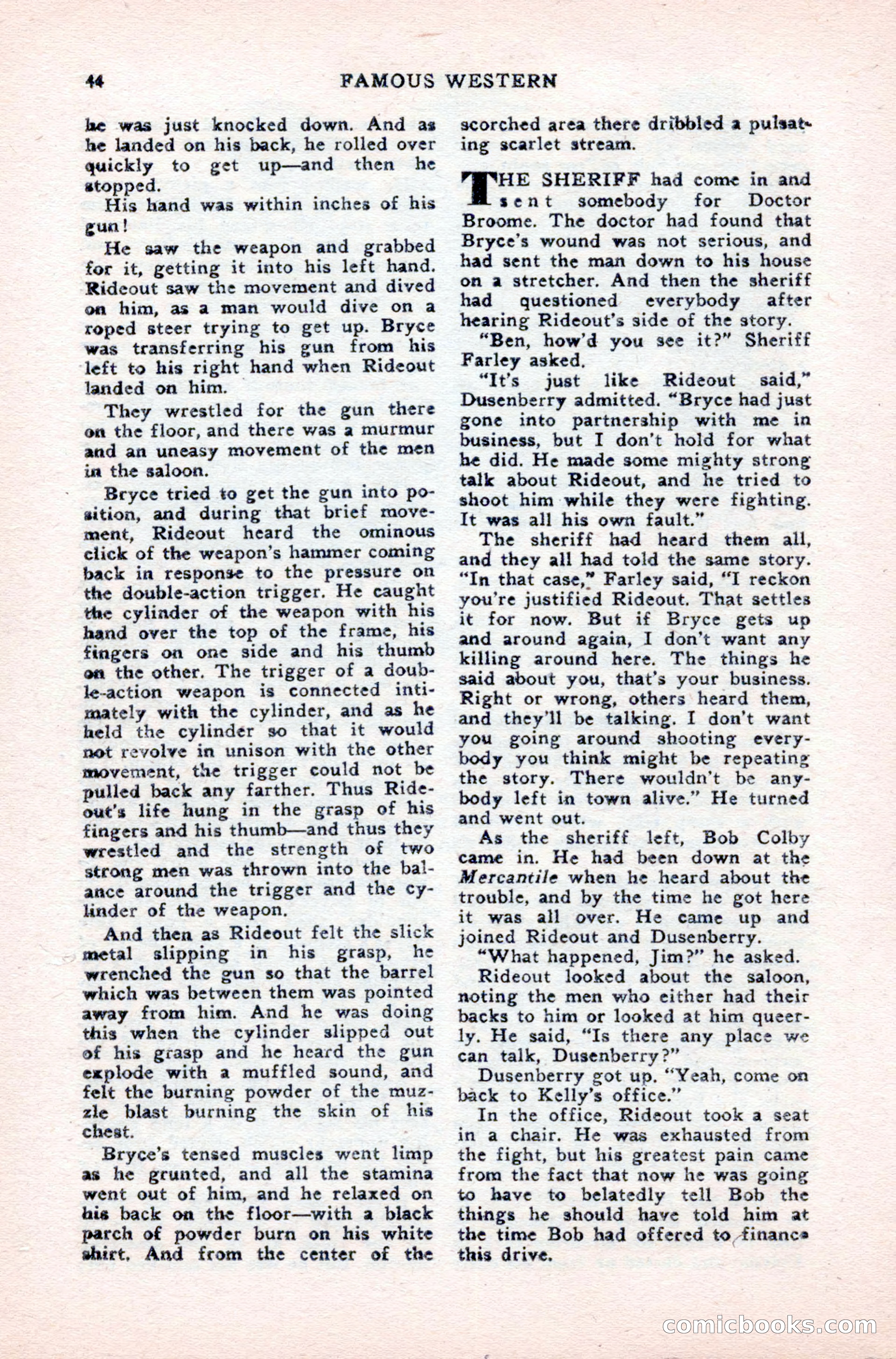 Famous Western, August 1950 — page 44 of 100