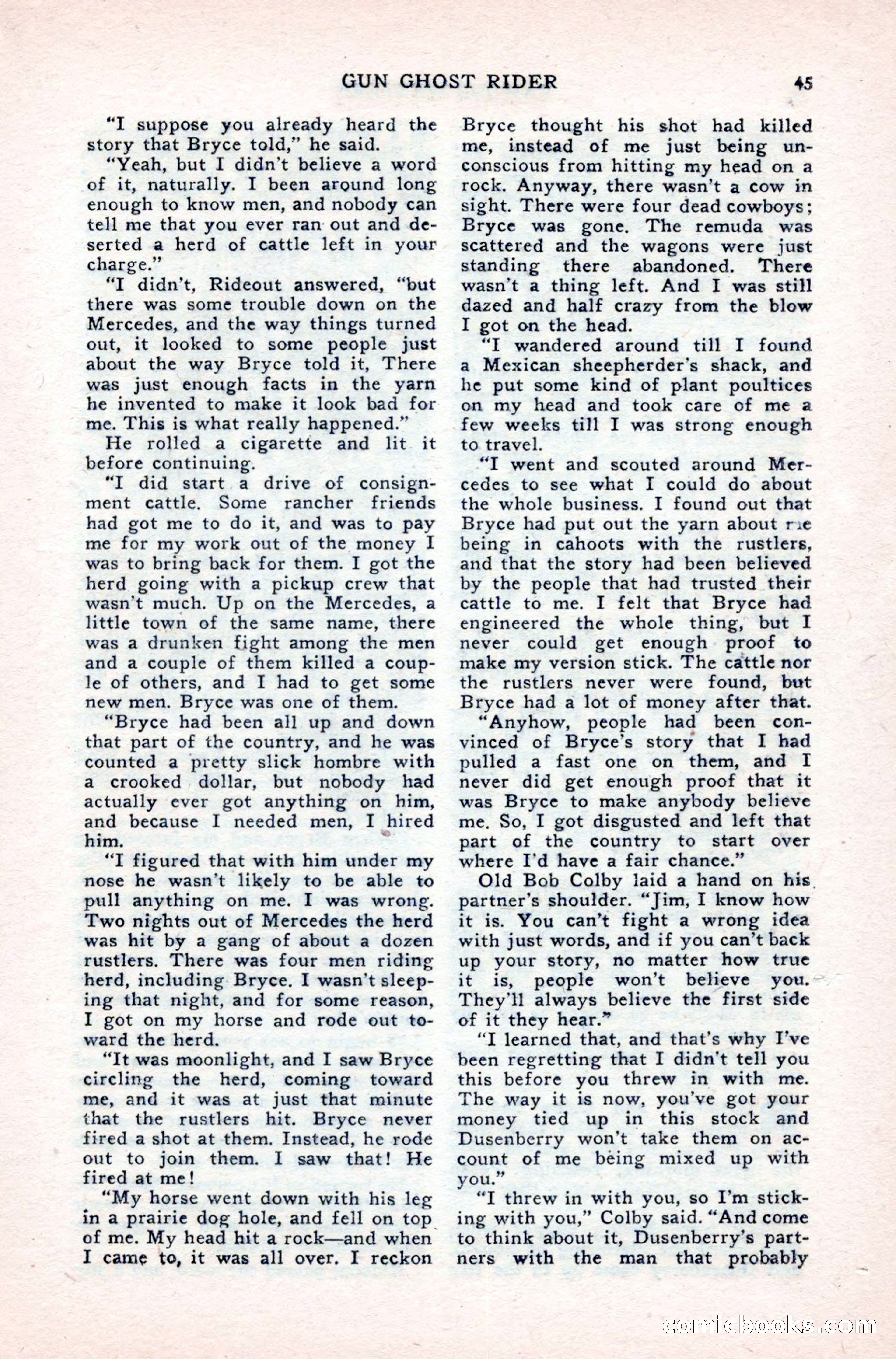 Famous Western, August 1950 — page 45 of 100