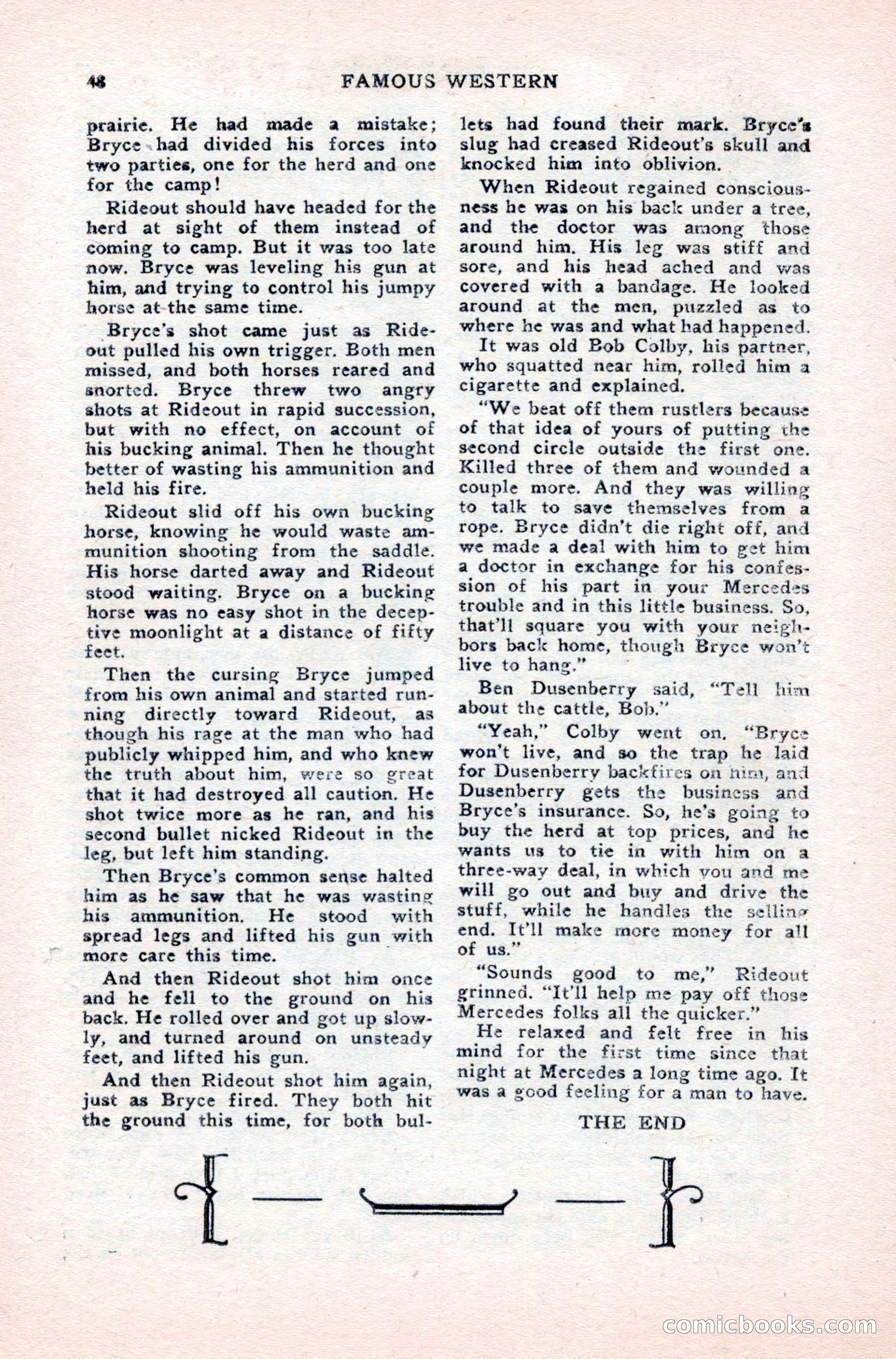 Famous Western, August 1950 — page 48 of 100