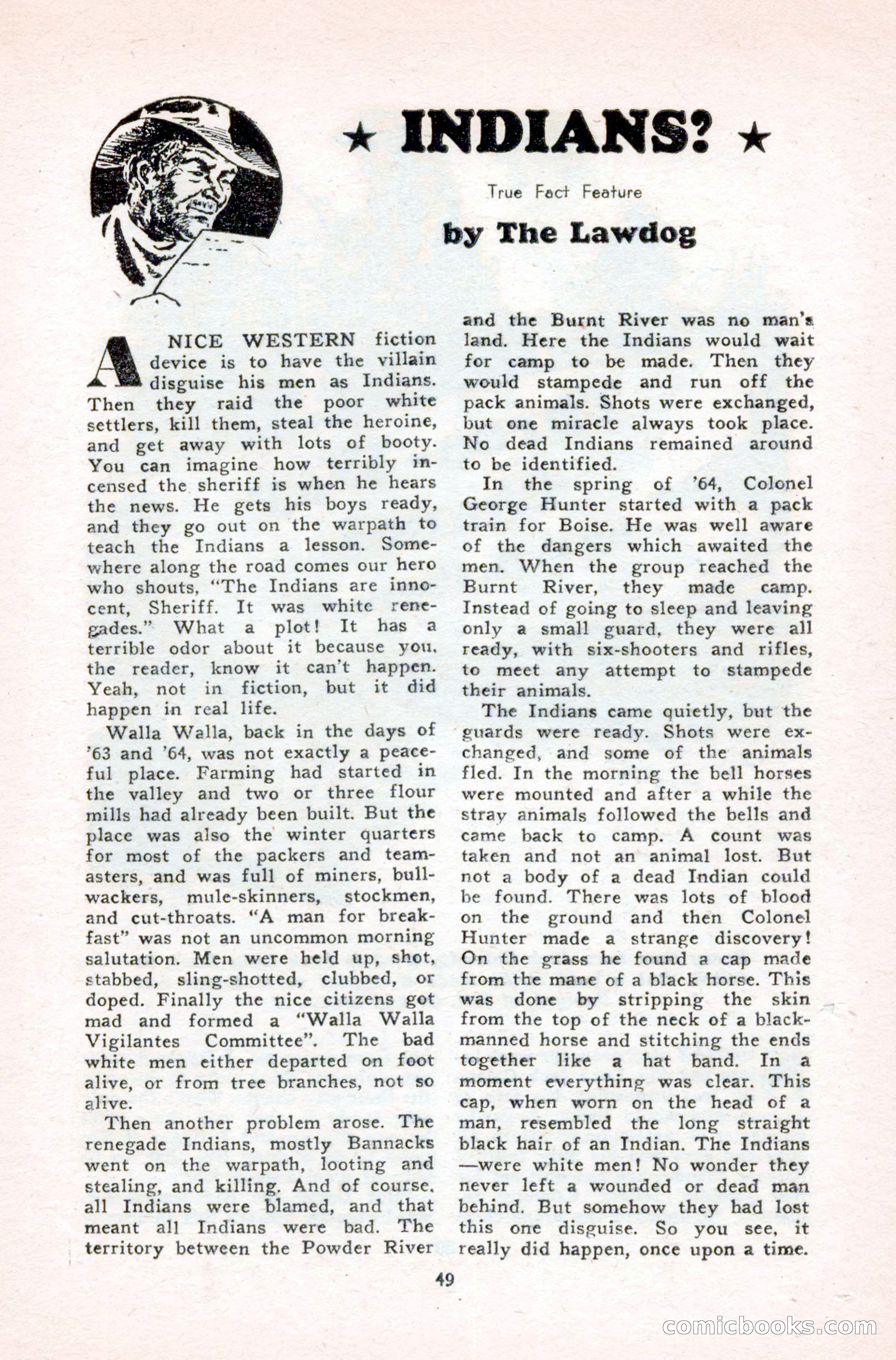 Famous Western, August 1950 — page 49 of 100
