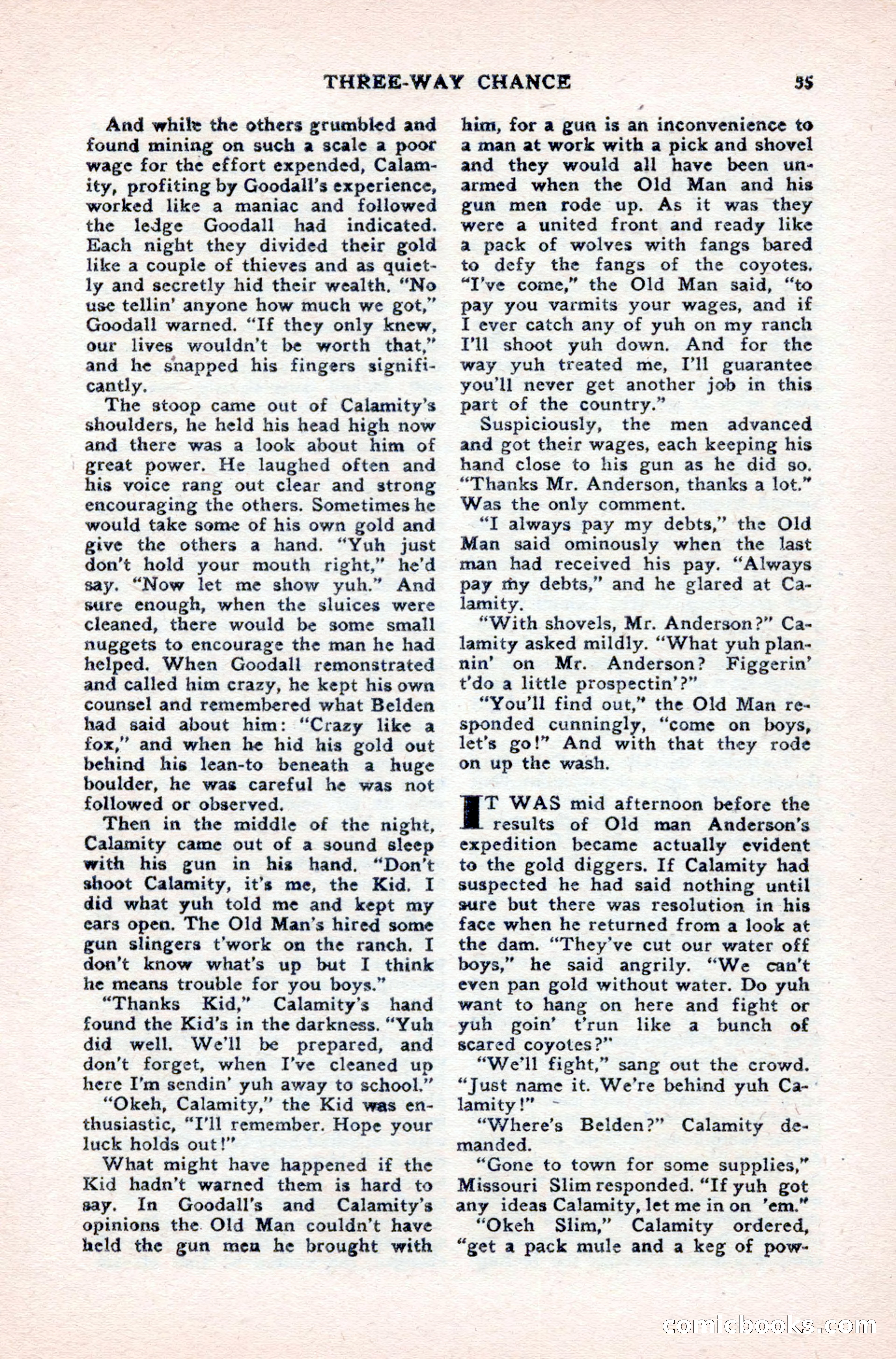 Famous Western, August 1950 — page 55 of 100