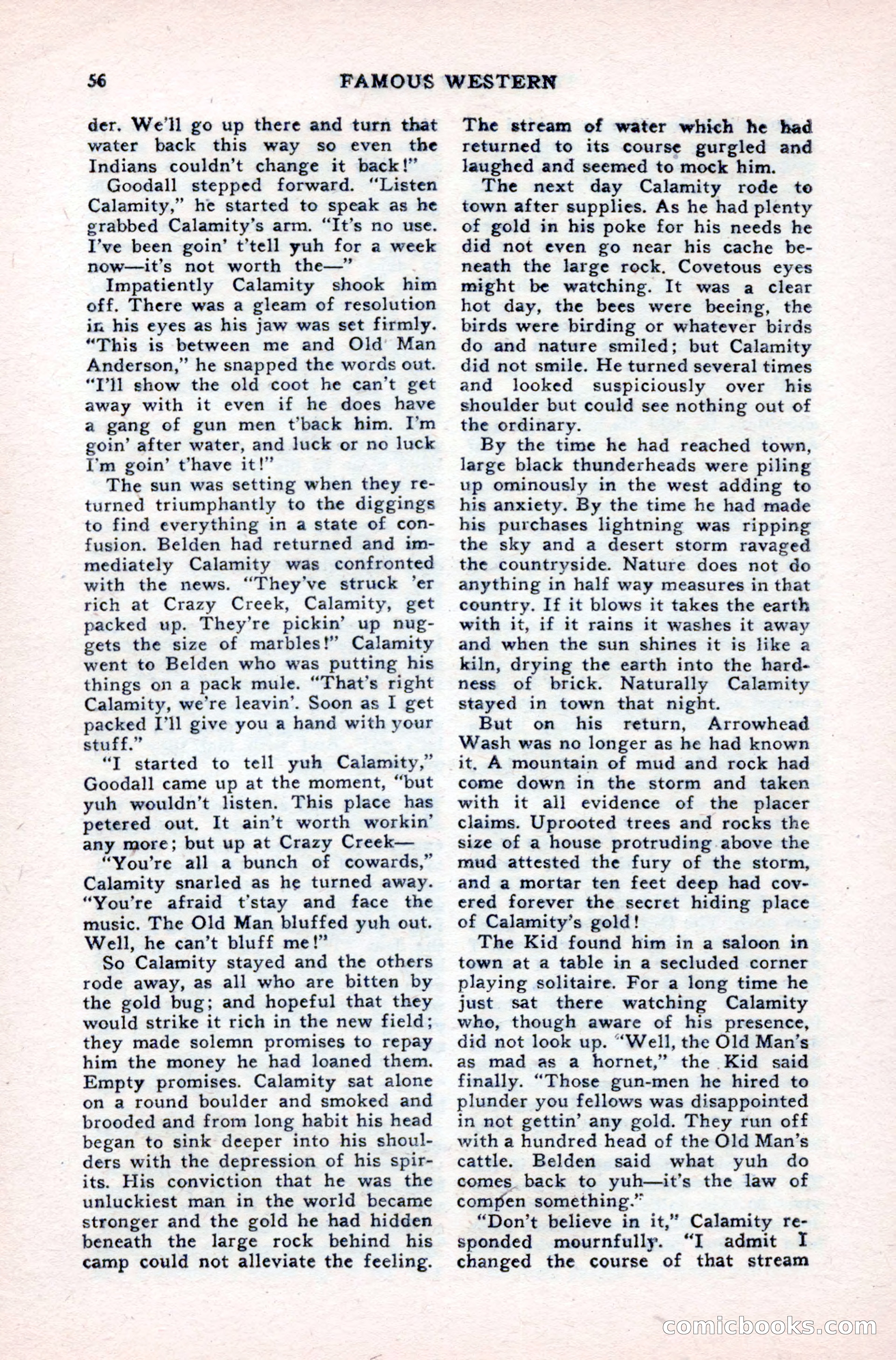 Famous Western, August 1950 — page 56 of 100