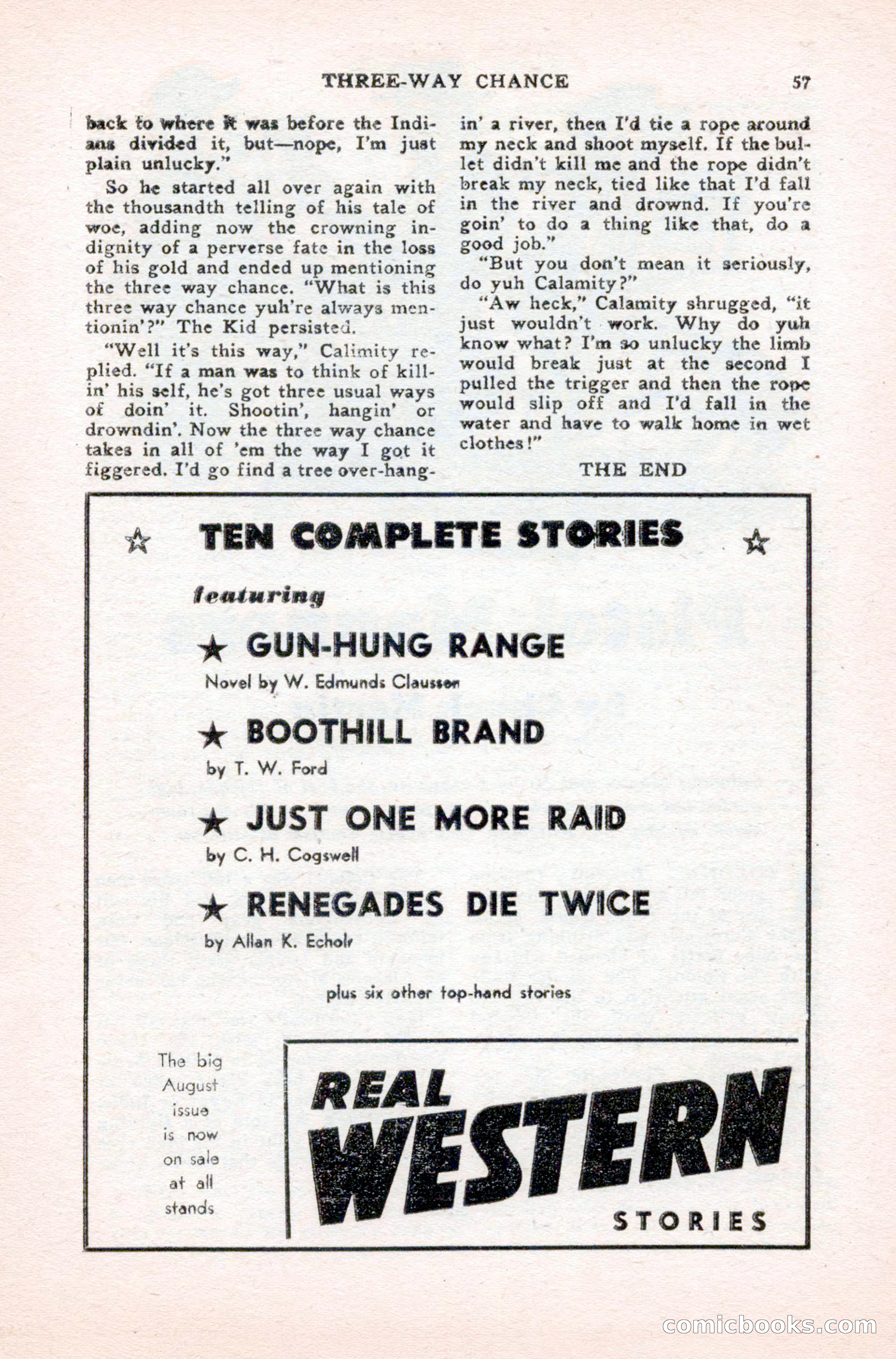 Famous Western, August 1950 — page 57 of 100